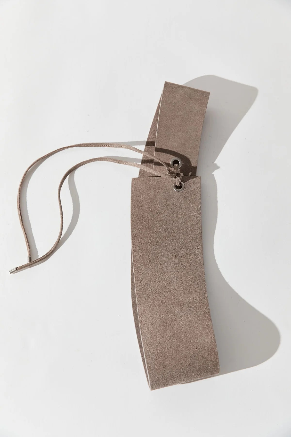 Suede Asymmetric Belt in Almond by St. Agni-St. Agni-Idlewild-Cincinnati