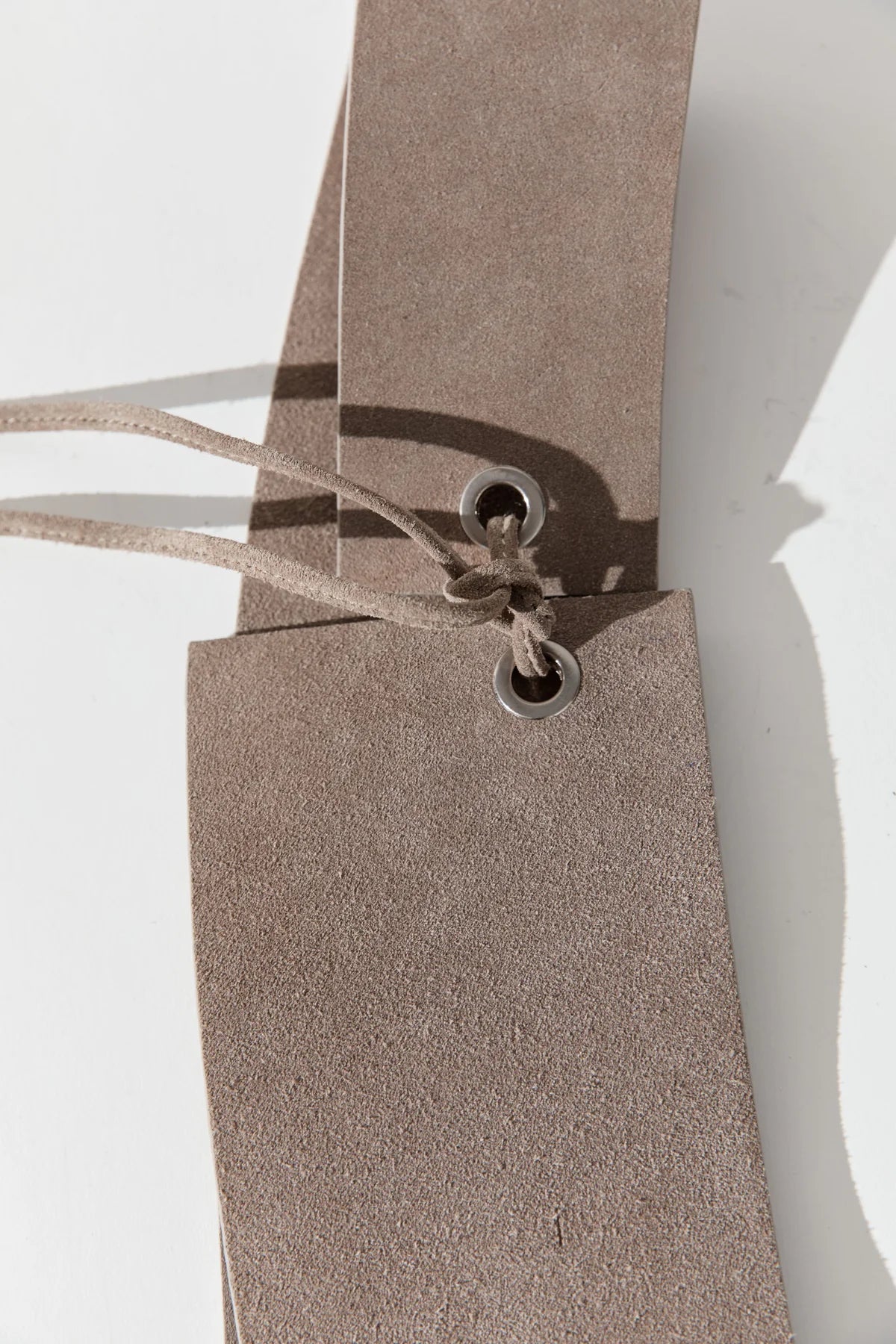 Suede Asymmetric Belt in Almond by St. Agni-St. Agni-Idlewild-Cincinnati