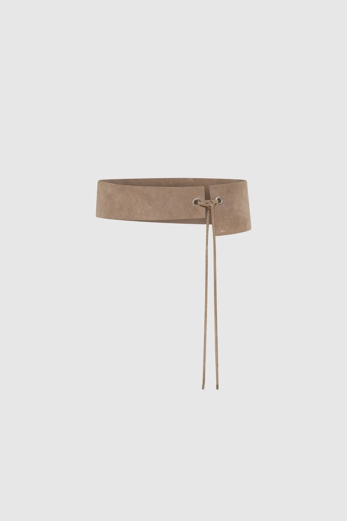 Suede Asymmetric Belt in Almond by St. Agni-St. Agni-Idlewild-Cincinnati
