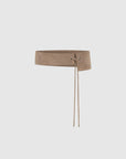 Suede Asymmetric Belt in Almond by St. Agni-St. Agni-Idlewild-Cincinnati