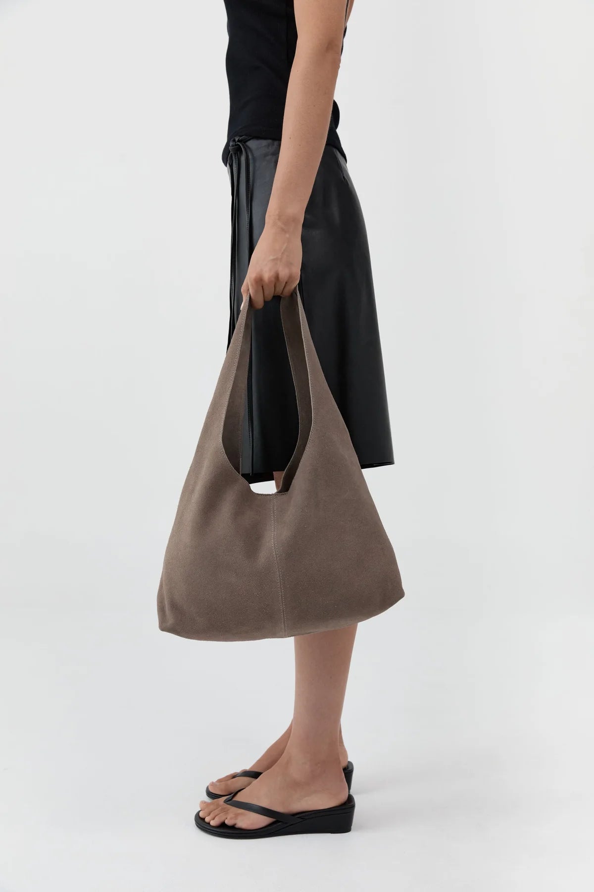 Suede Soft Bag in Pebble by St. Agni-St. Agni-Idlewild-Cincinnati