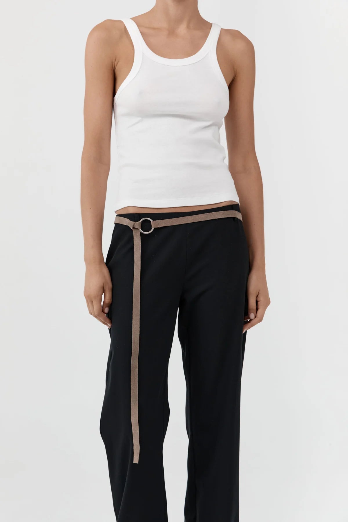 Suede Tie Belt in Almond by St. Agni-St. Agni-Idlewild-Cincinnati