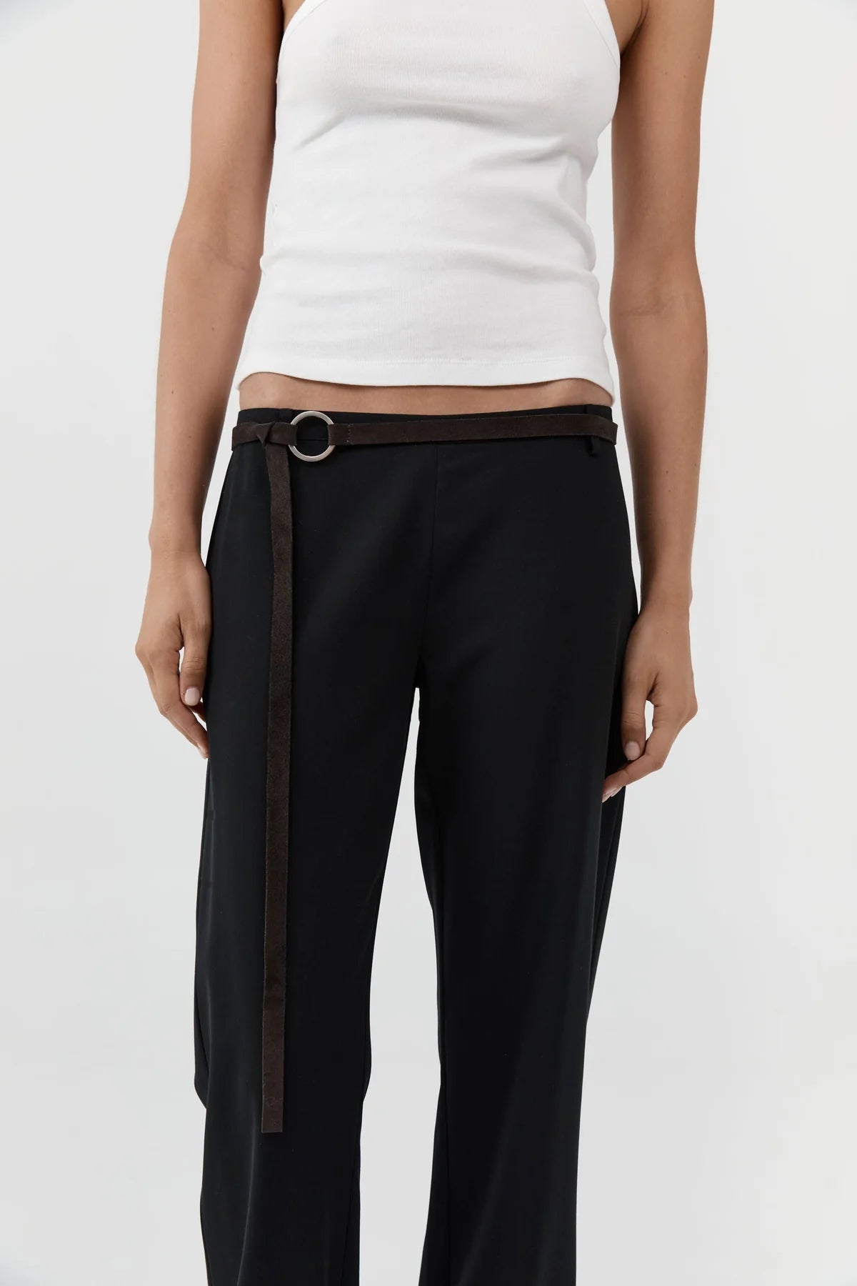 Suede Tie Belt in Coffee by St. Agni-St. Agni-Idlewild-Cincinnati