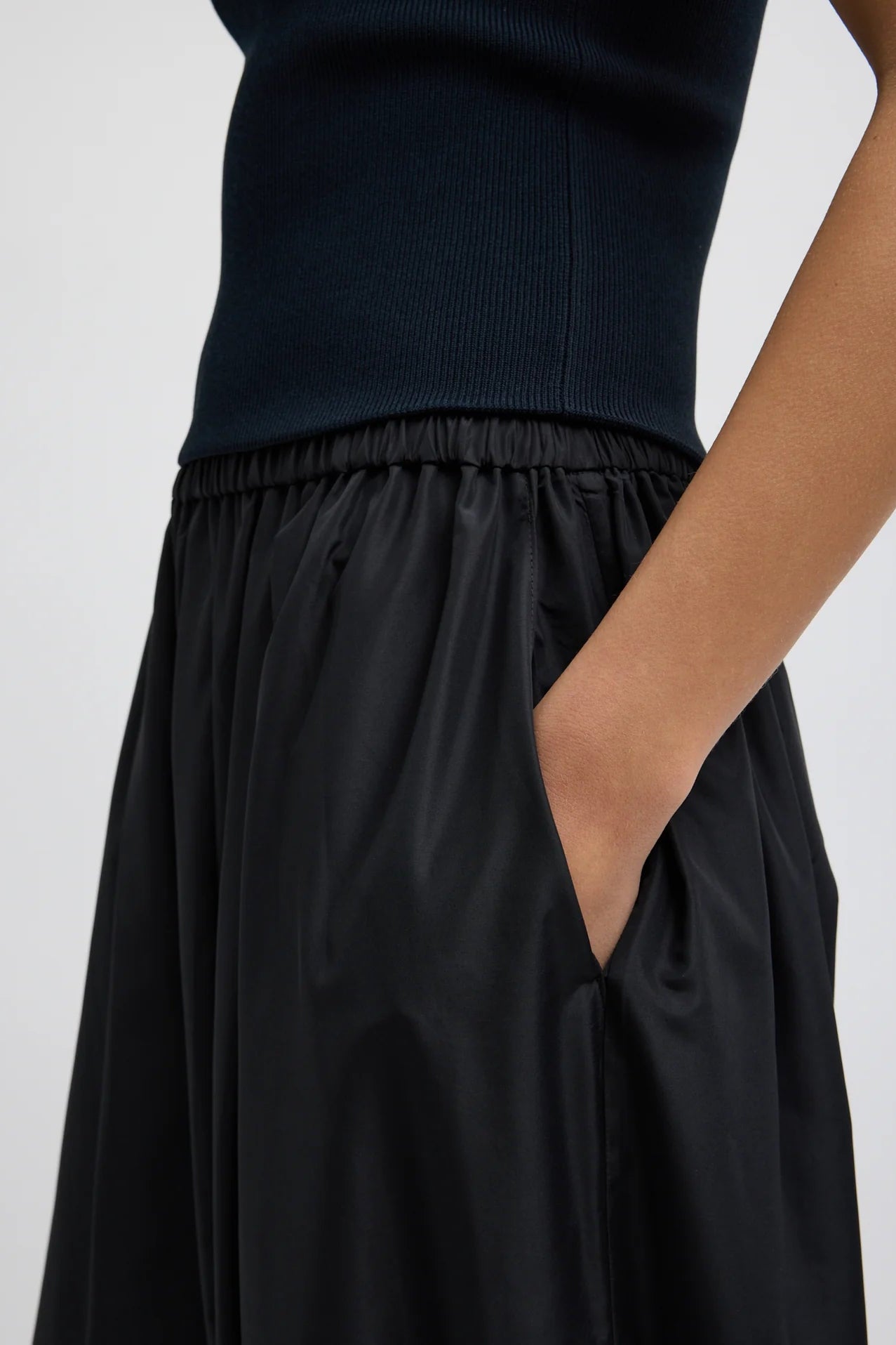 Summer Nylon Zeppelin Pant in Black by Tibi-Tibi-Idlewild-Cincinnati