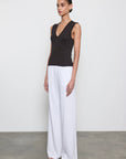 Supima Cotton New Classic Sleeveless V in Black by Enza Costa-Tops-Enza Costa-Idlewild