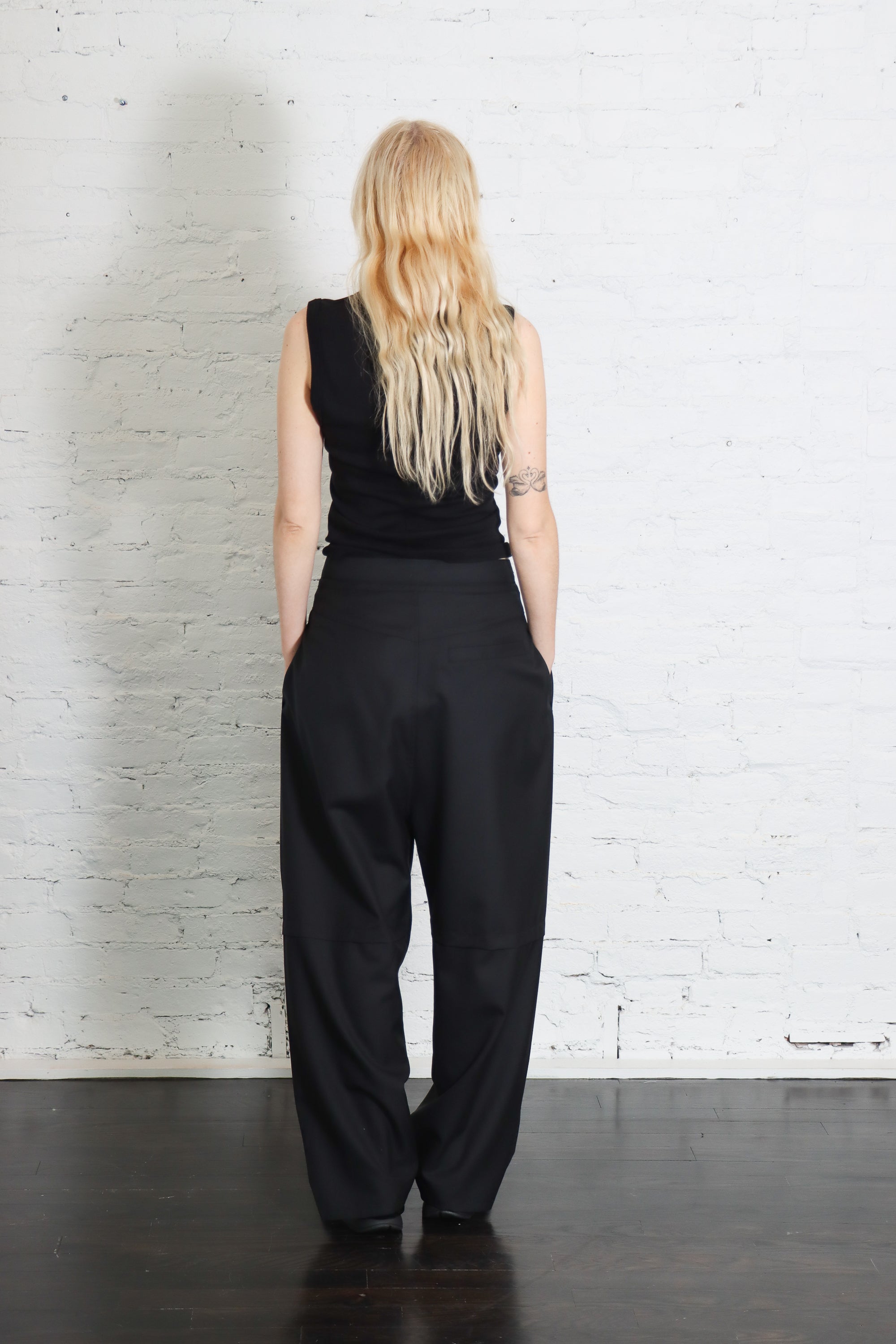 Supima Cotton New Classic Sleeveless V in Black by Enza Costa-Enza Costa-Idlewild-Cincinnati