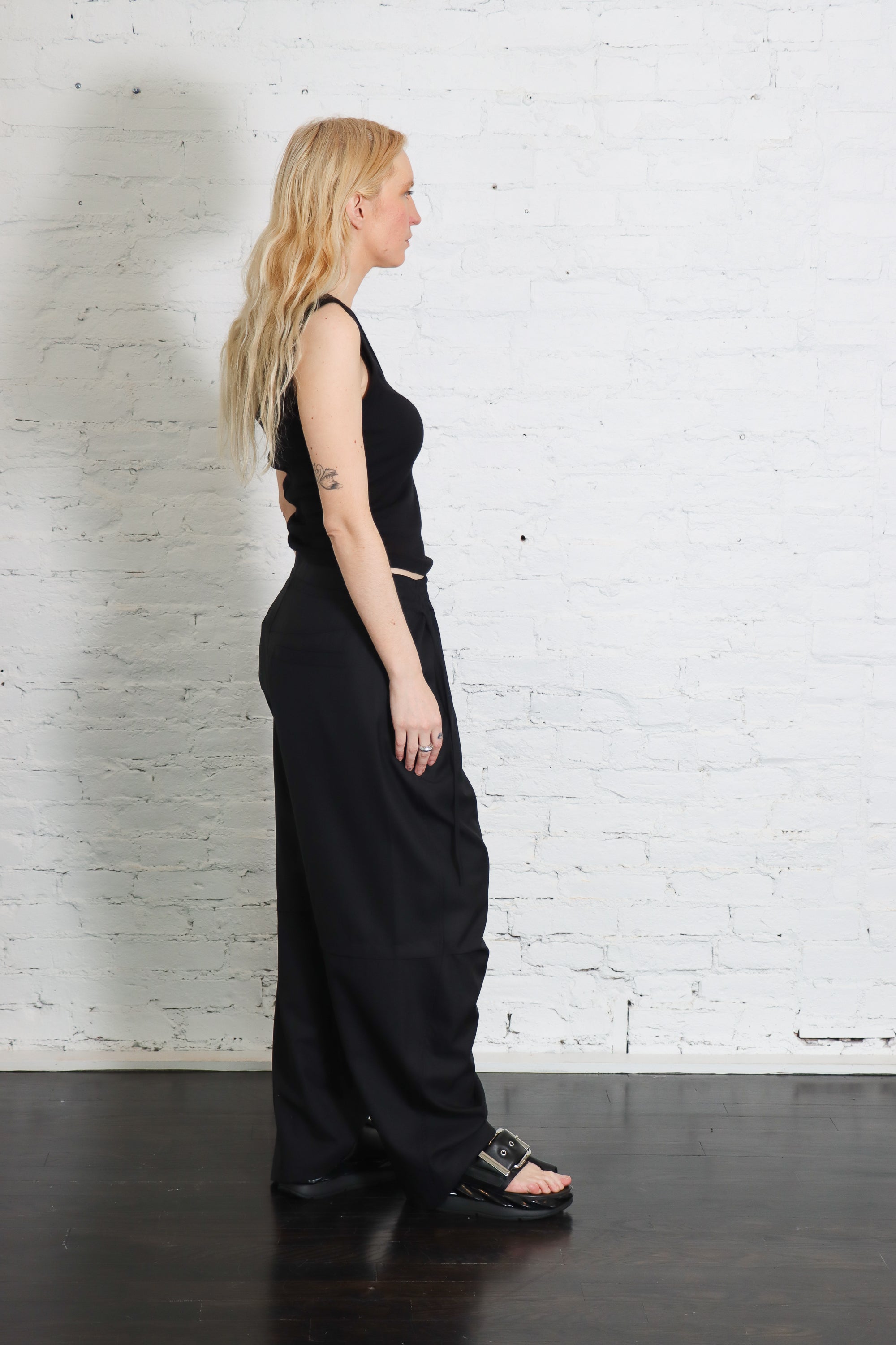 Supima Cotton New Classic Sleeveless V in Black by Enza Costa-Enza Costa-Idlewild-Cincinnati
