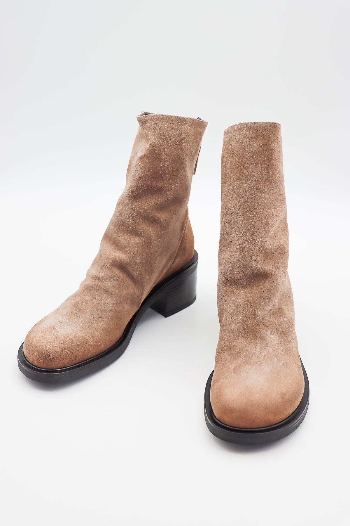 Nole 26 Tronchetto Velour Boot in Taupe by Halmanera-Halmanera-Idlewild-Cincinnati
