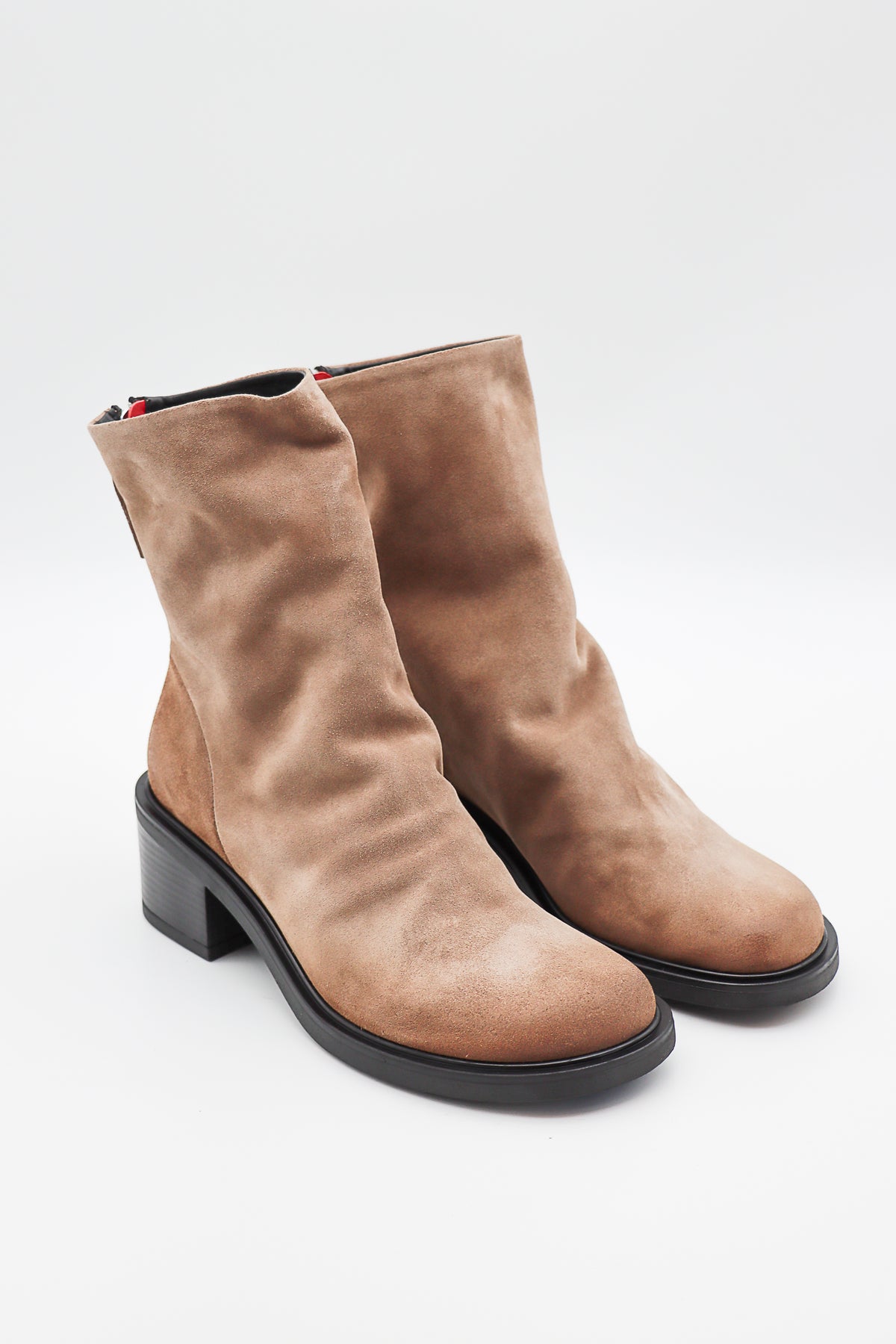 Nole 26 Tronchetto Velour Boot in Taupe by Halmanera-Halmanera-Idlewild-Cincinnati