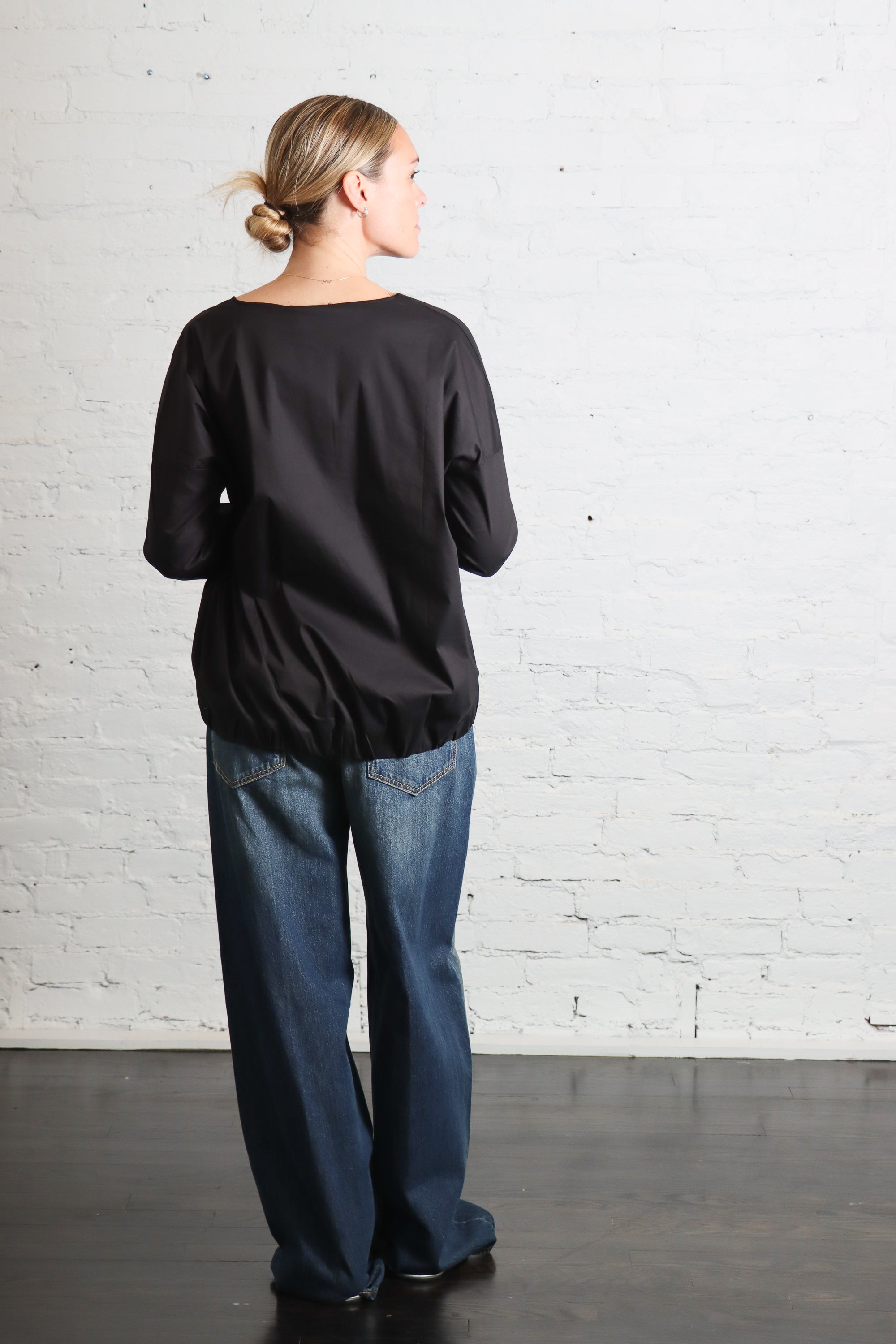 T-Shirt with Elastic TSL in Black by Album Di Famiglia-Album Di Famiglia-Idlewild-Cincinnati