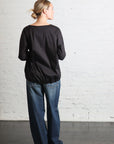 T-Shirt with Elastic TSL in Black by Album Di Famiglia-Album Di Famiglia-Idlewild-Cincinnati