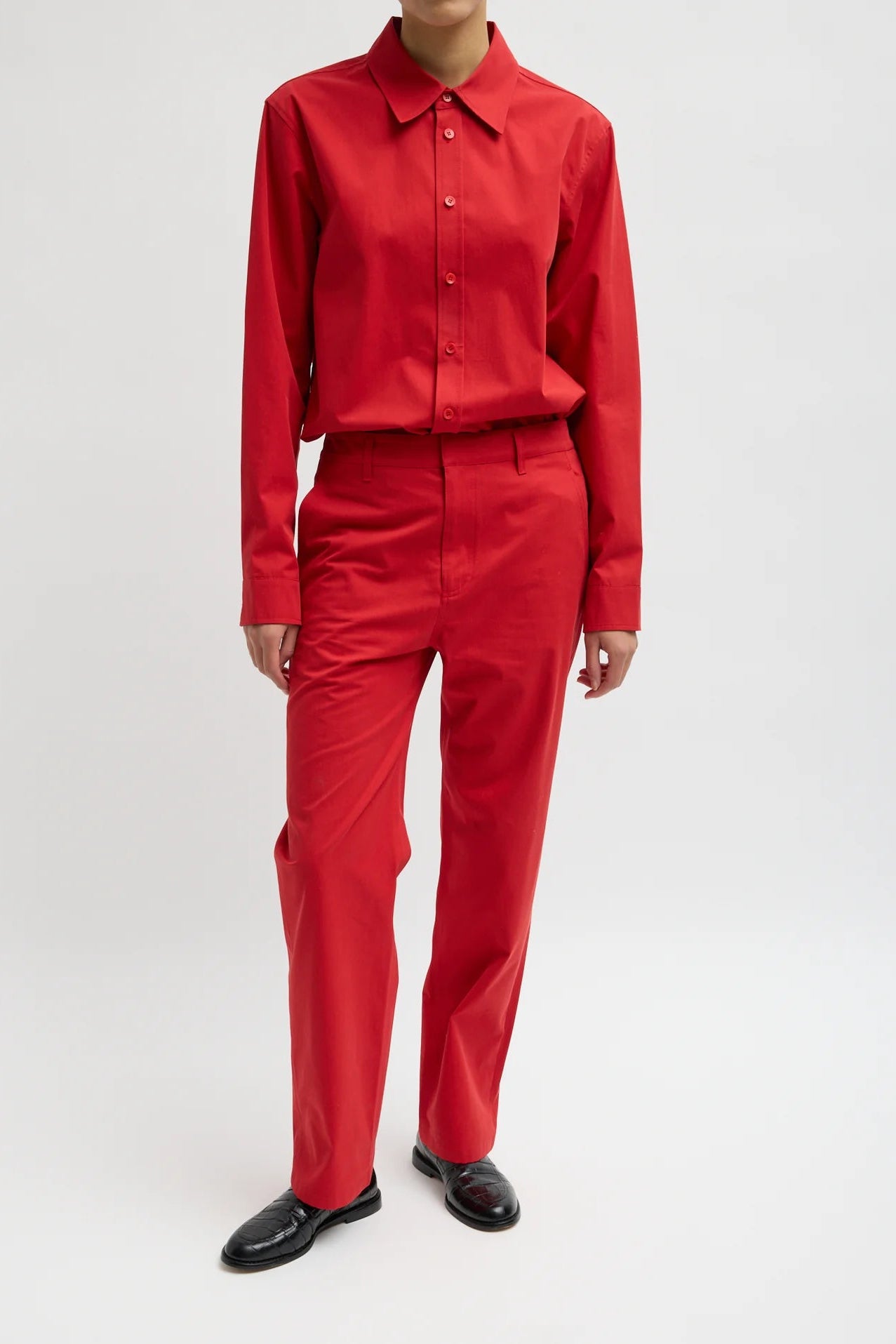 Bio Twill Easy Shirt in Red by Tibi