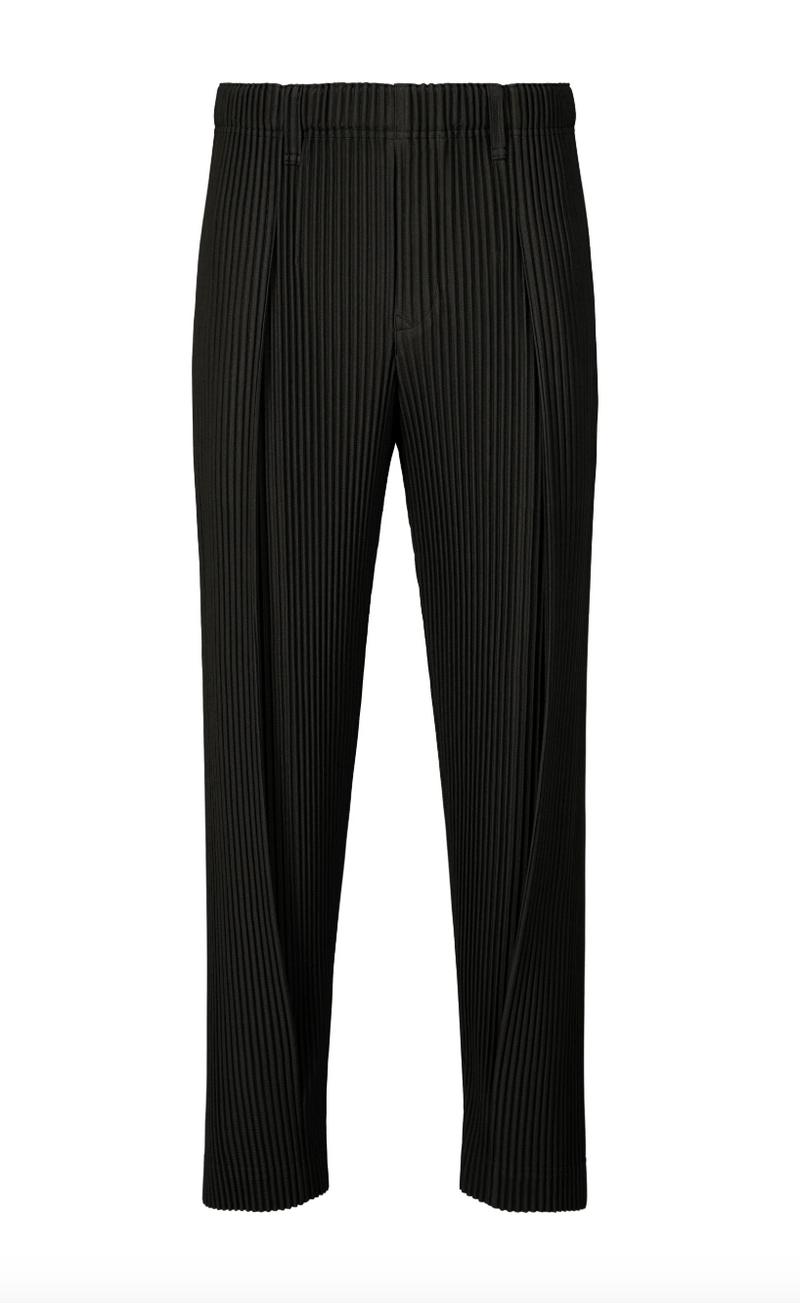 Tailored Pleats Pants 1 in Black by Homme Plissé Issey Miyake