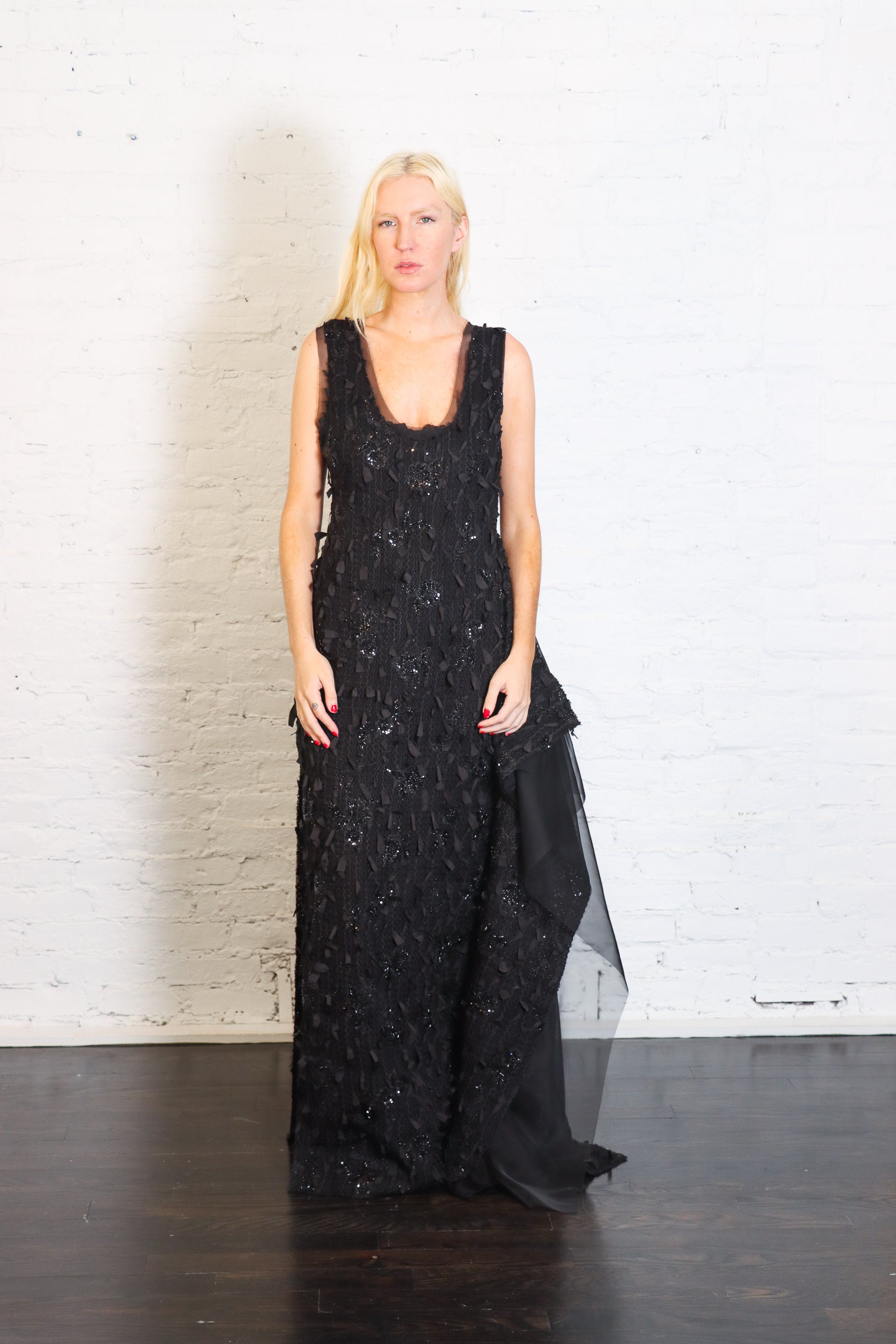 Tank Top Maxi Dress with Side Panel Detail in Black by A.W.A.K.E. Mode-A.W.A.K.E.-Idlewild-Cincinnati
