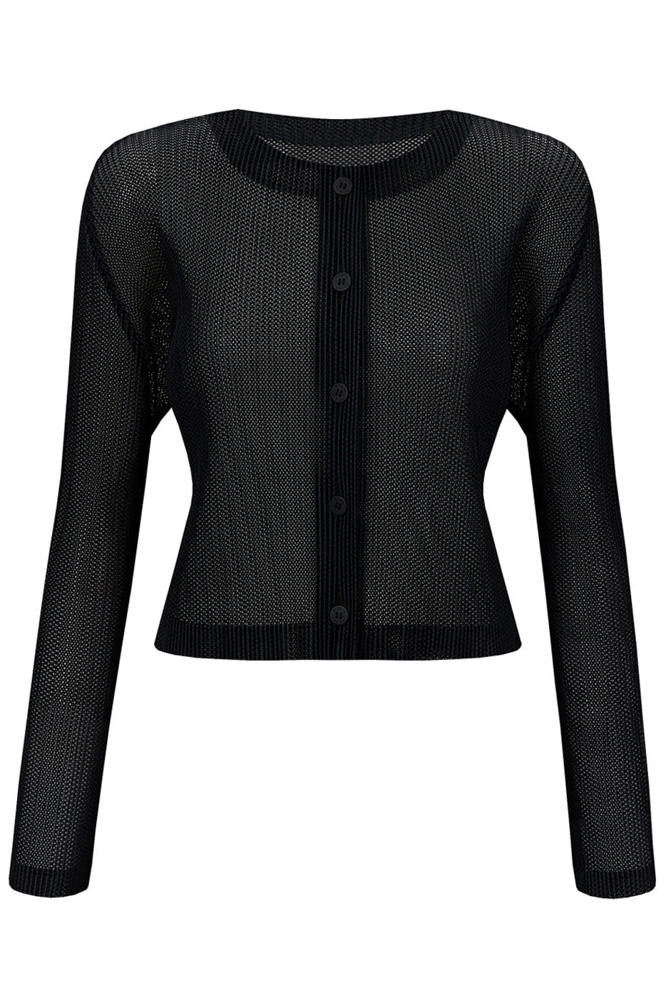 Tatami April Cardigan in Black by Pleats Please Issey Miyake