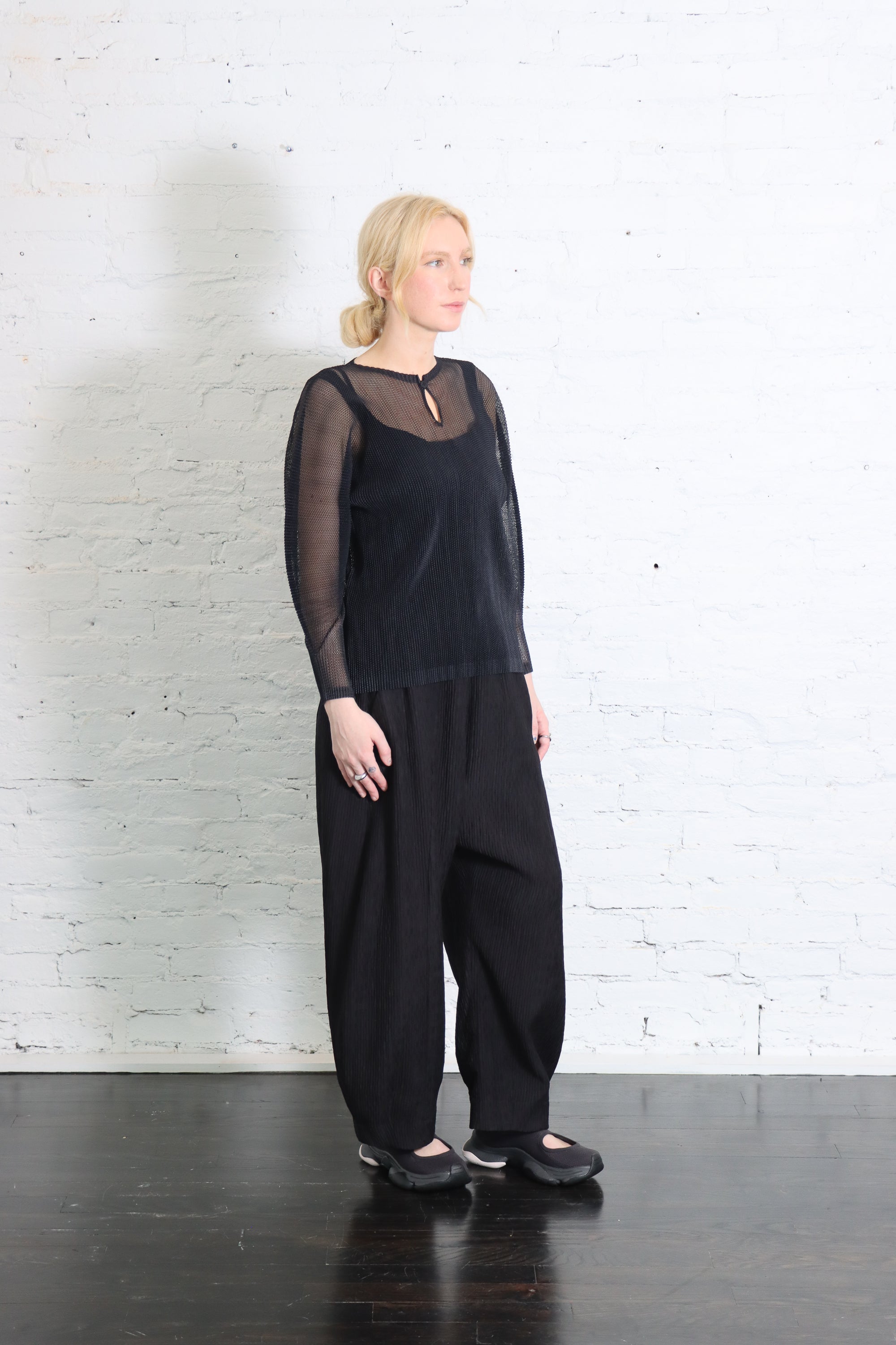 Tatami April Top in Black by Pleats Please Issey Miyake – Idlewild