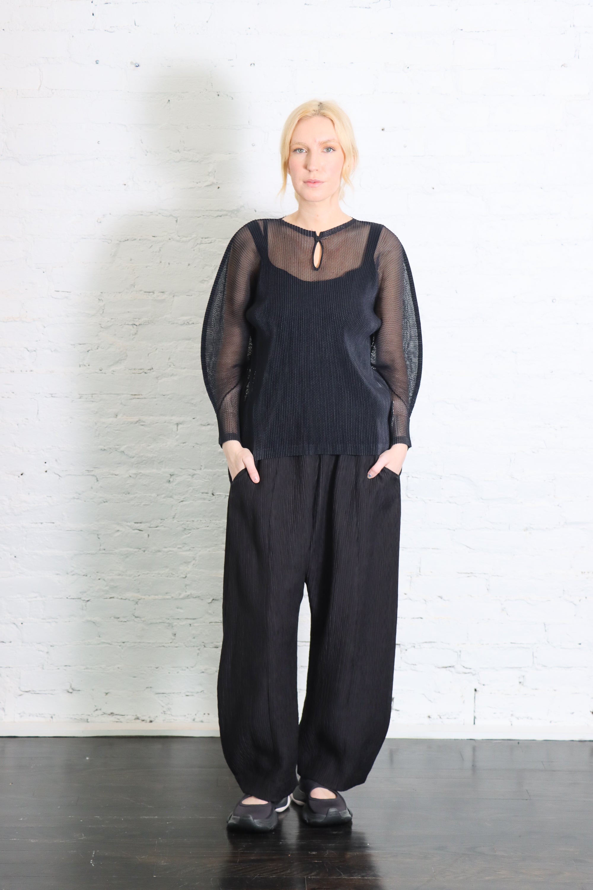 Tatami April Top in Black by Pleats Please Issey Miyake-Pleats Please Issey Miyake-Idlewild-Cincinnati