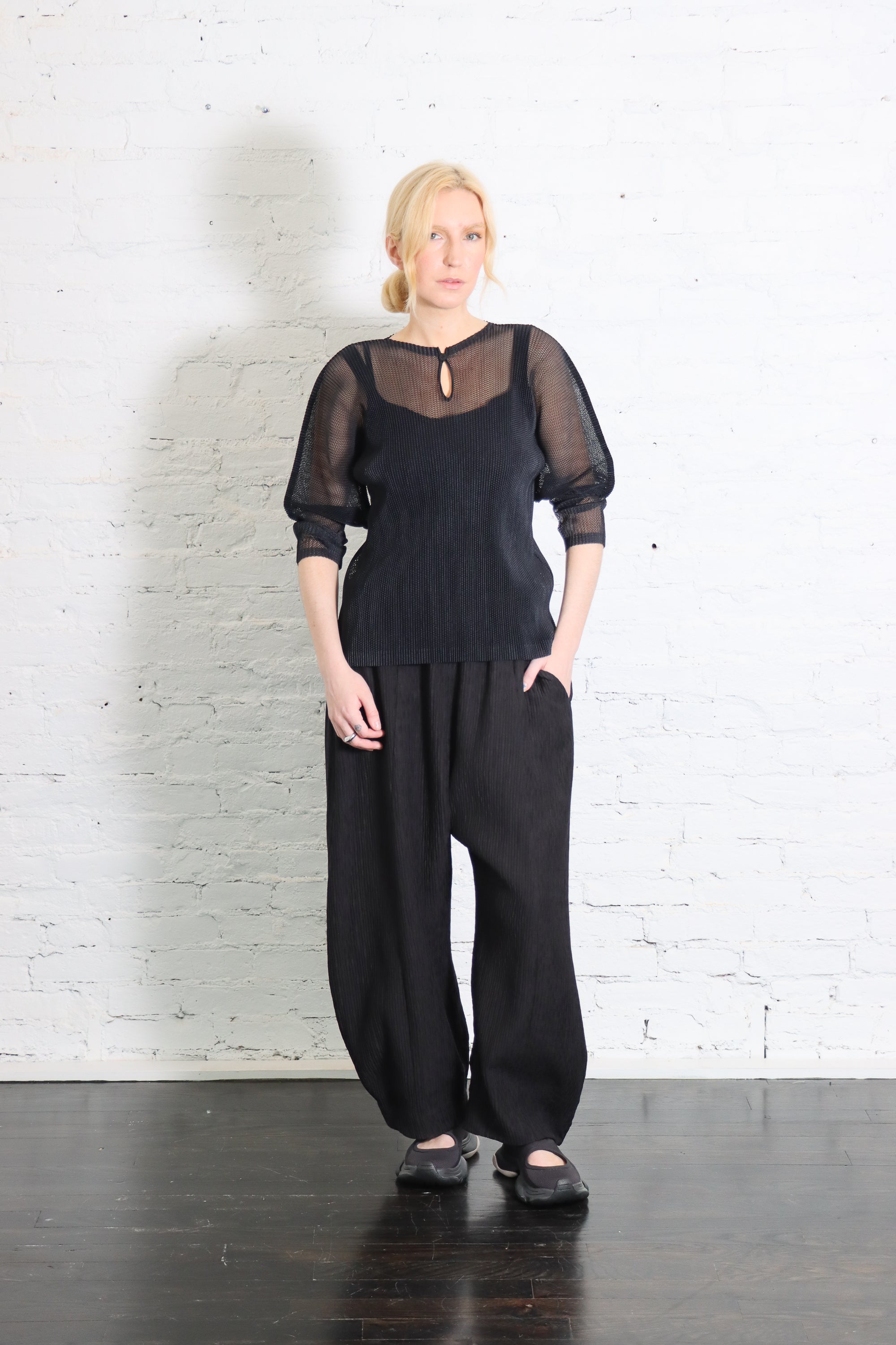 Tatami April Top in Black by Pleats Please Issey Miyake-Pleats Please Issey Miyake-Idlewild-Cincinnati