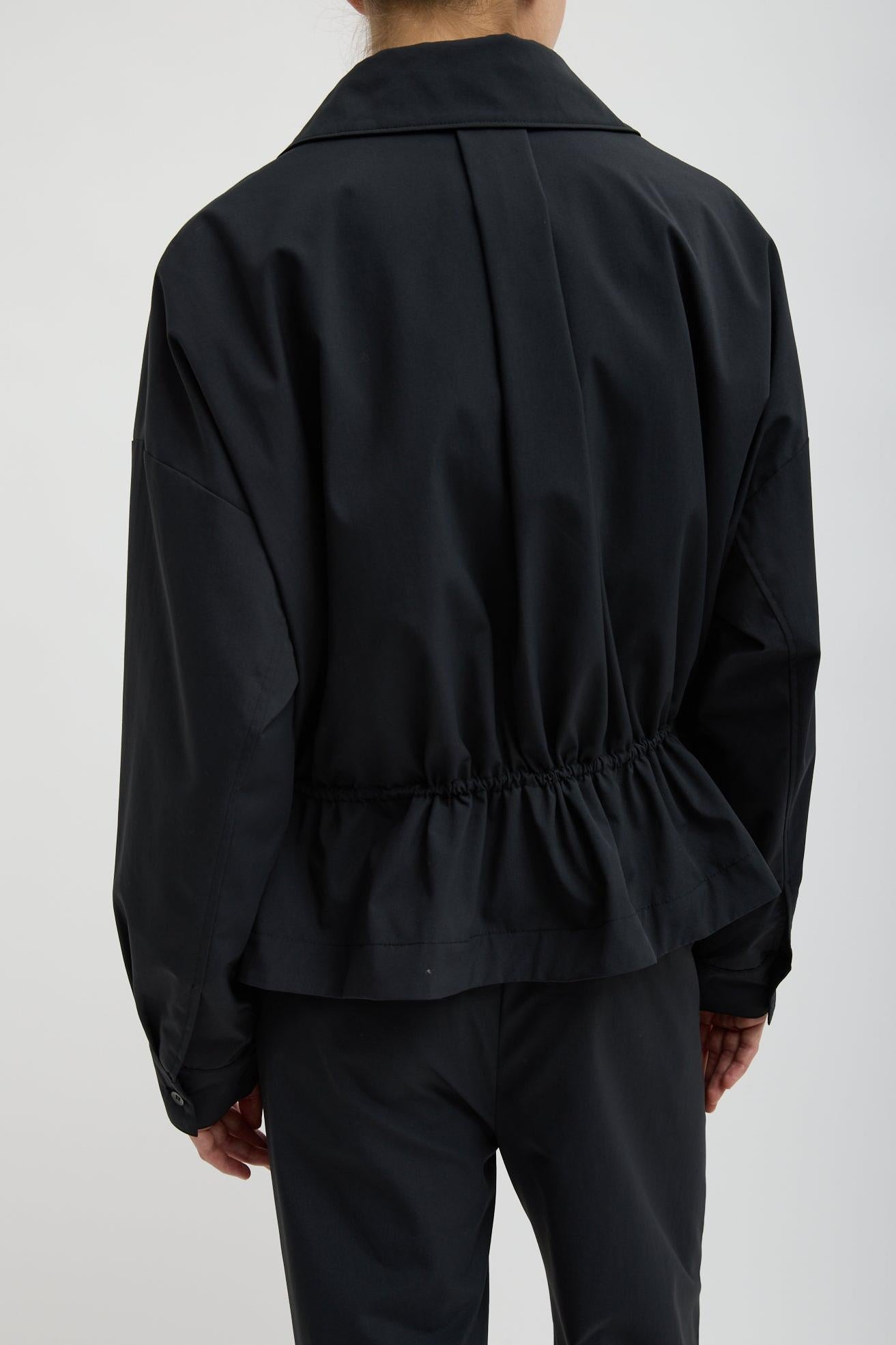 Tech Suiting Anorak Bomber in Black by Tibi-Tibi-Idlewild-Cincinnati