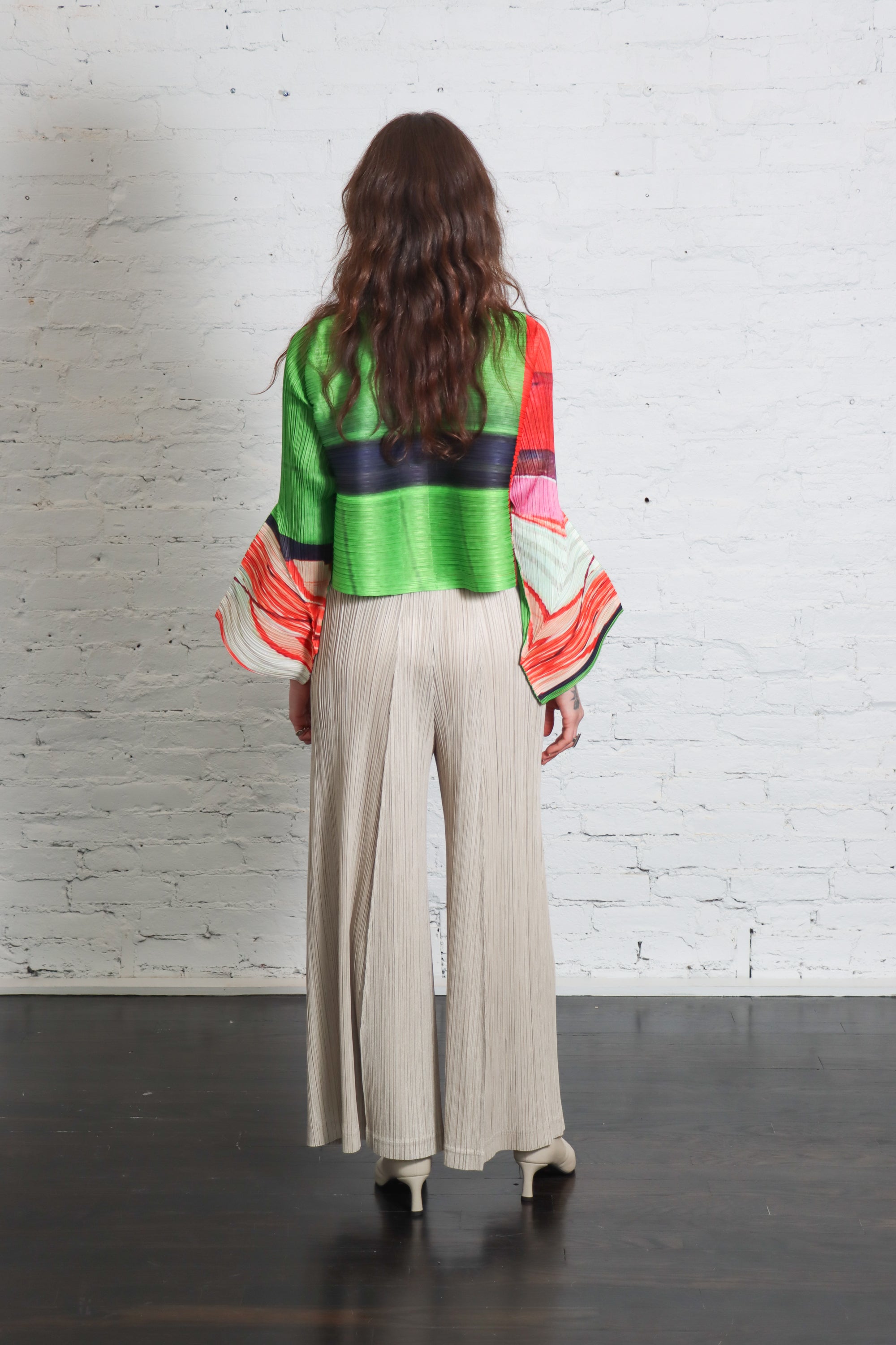 Thicker Bottoms 1 Pants in Greige by Pleats Please Issey Miyake-Bottoms-Pleats Please Issey Miyake-Idlewild