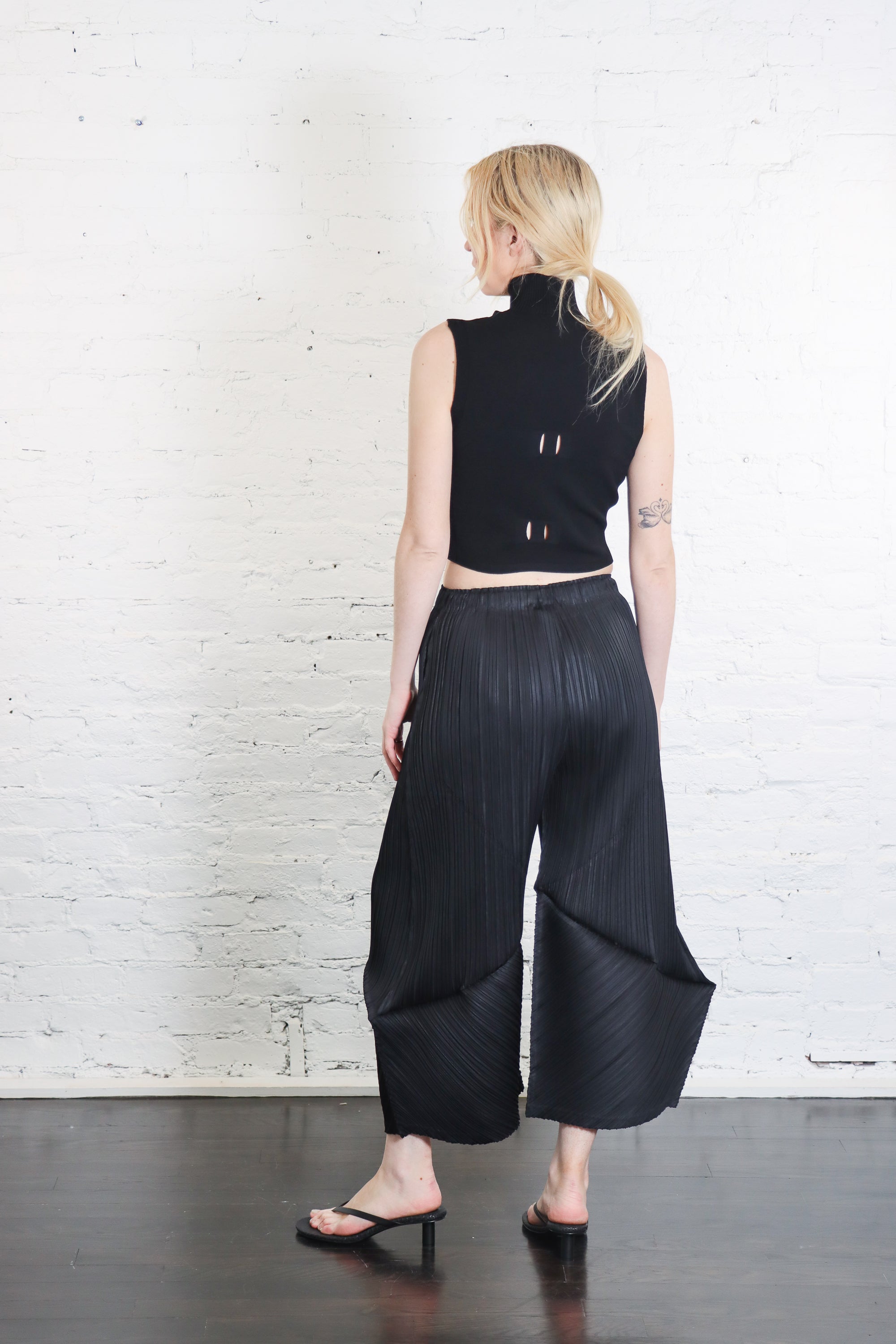 Thicker Bottoms 2 Pants in Black by Pleats Please Issey Miyake-Pleats Please Issey Miyake-Idlewild-Cincinnati