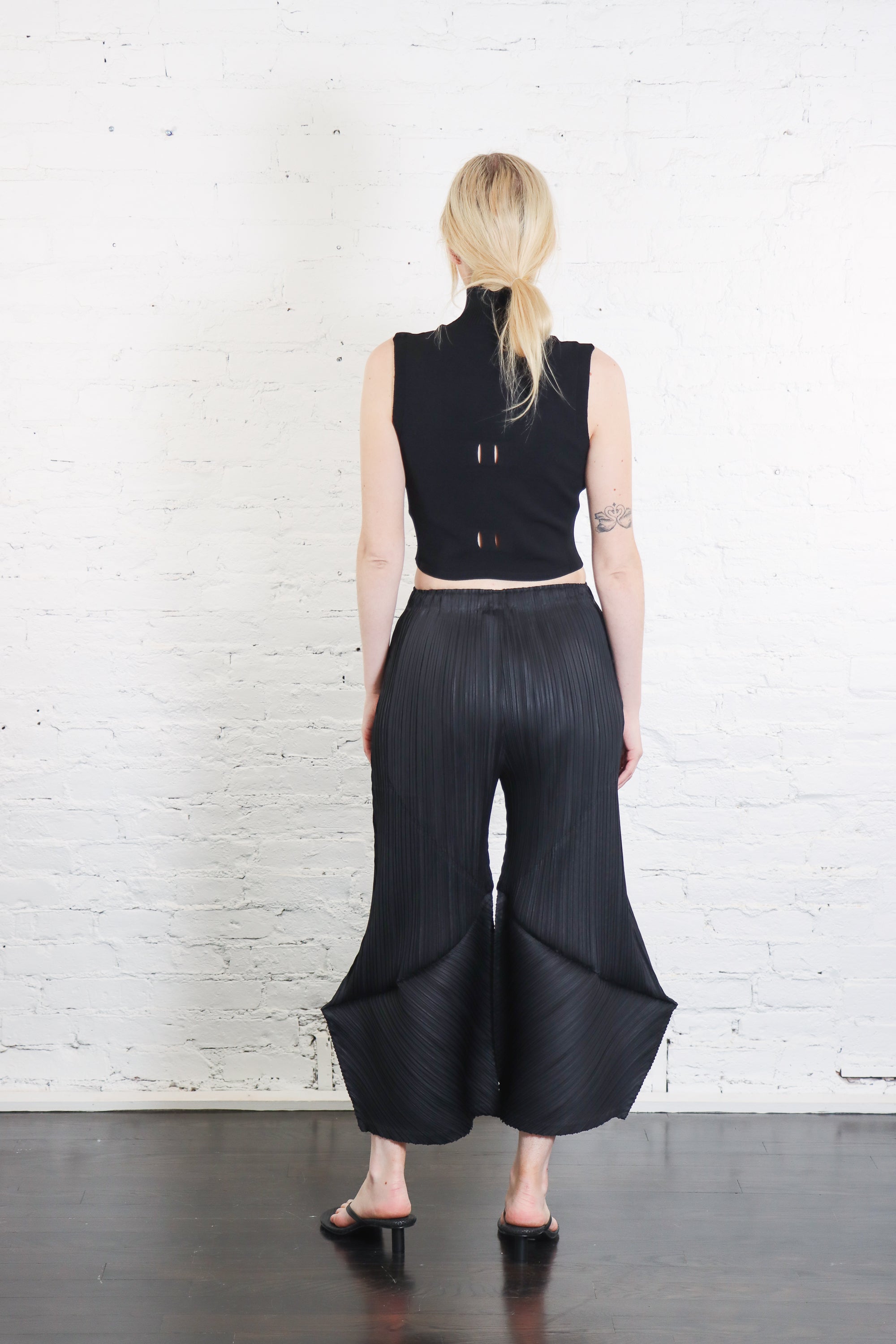 Thicker Bottoms 2 Pants in Black by Pleats Please Issey Miyake-Pleats Please Issey Miyake-Idlewild-Cincinnati