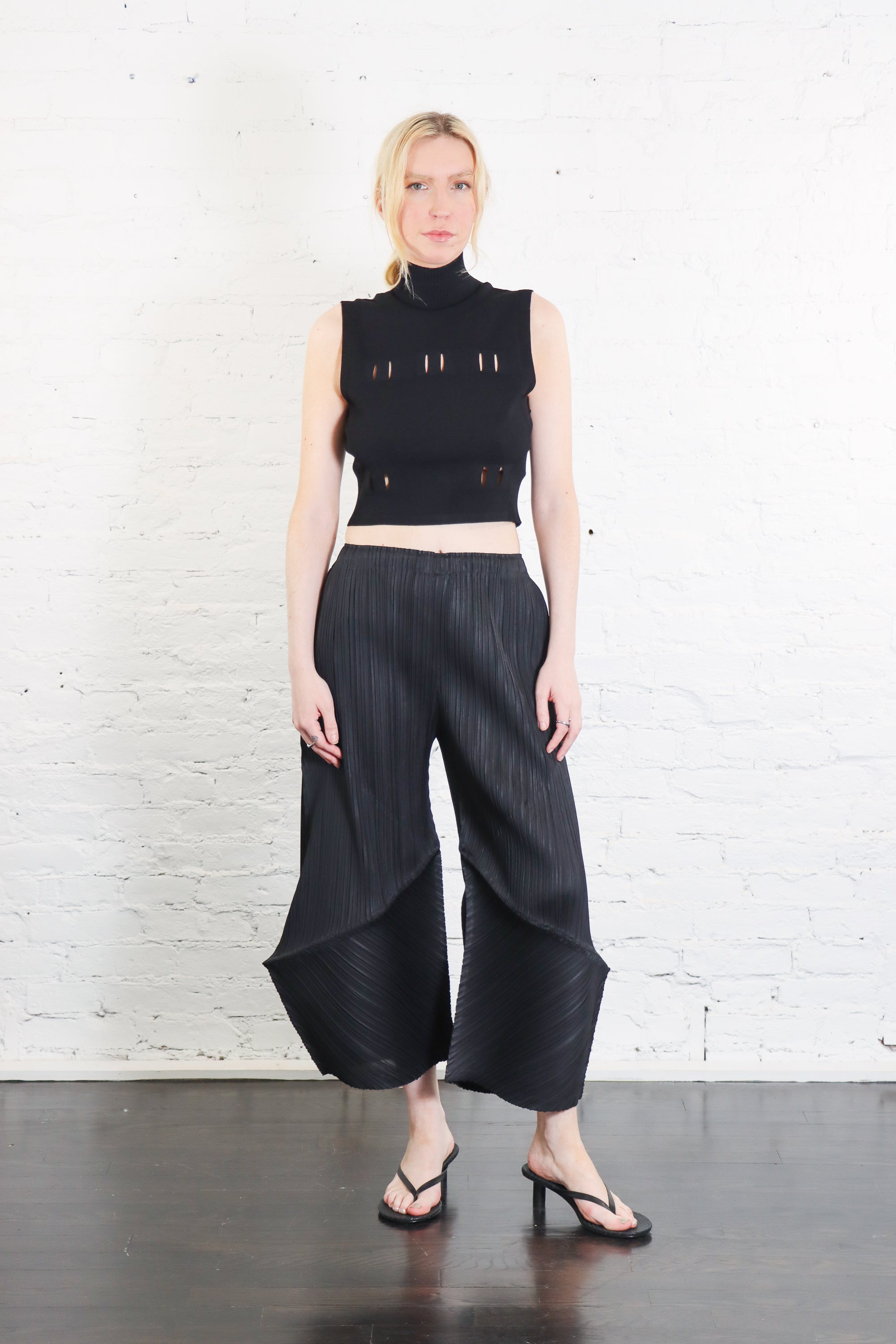 Thicker Bottoms 2 Pants in Black by Pleats Please Issey Miyake-Pleats Please Issey Miyake-Idlewild-Cincinnati