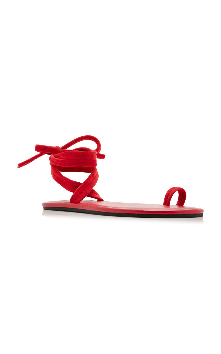 Tie Up Sandal in Rosso by St Agni-St. Agni-Idlewild-Cincinnati
