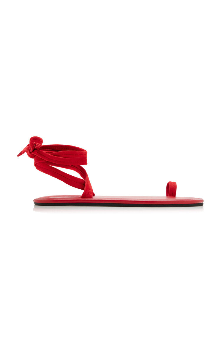 Tie Up Sandal in Rosso by St Agni-St. Agni-Idlewild-Cincinnati