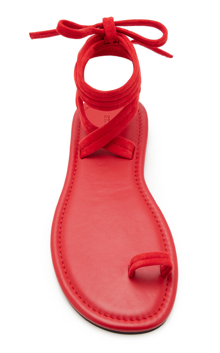 Tie Up Sandal in Rosso by St Agni-St. Agni-Idlewild-Cincinnati