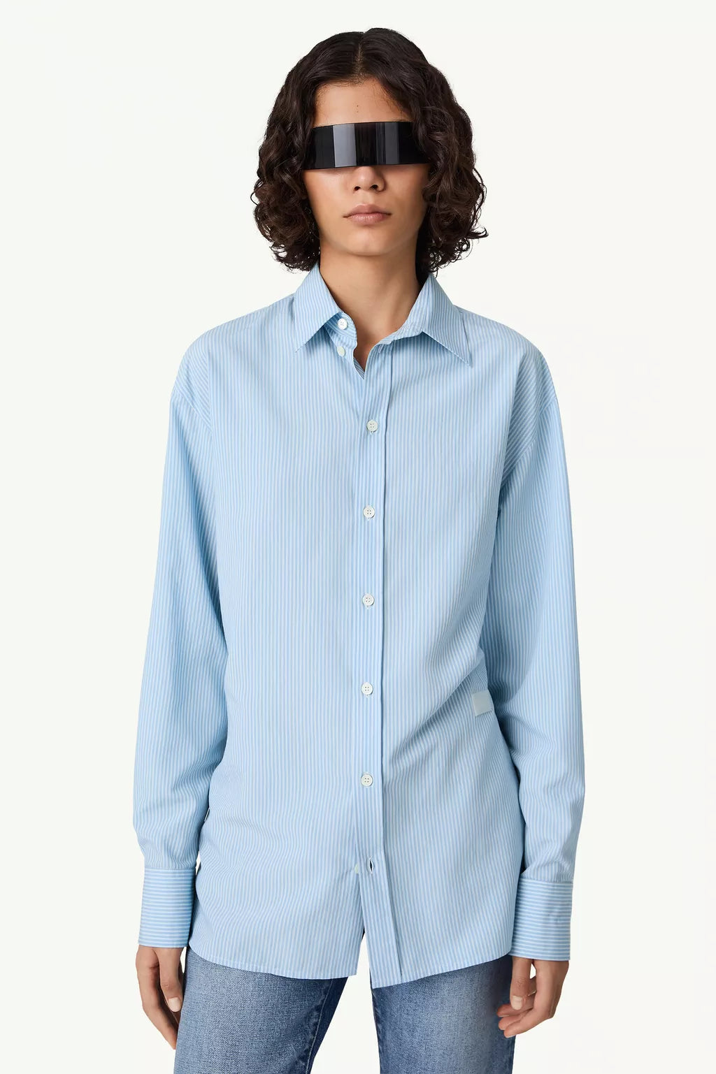 Tie-back Shirt in Blue Stripe by MM6 Maison Margiela-MM6-Idlewild-Cincinnati