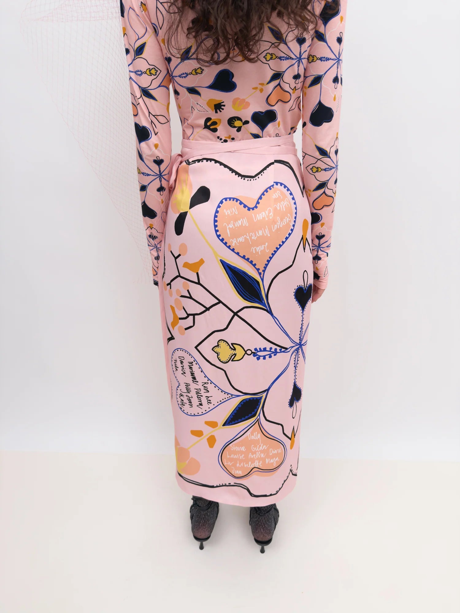 Tove Love Letter Skirt in Cloud Pink by Rodebjer - Idlewild