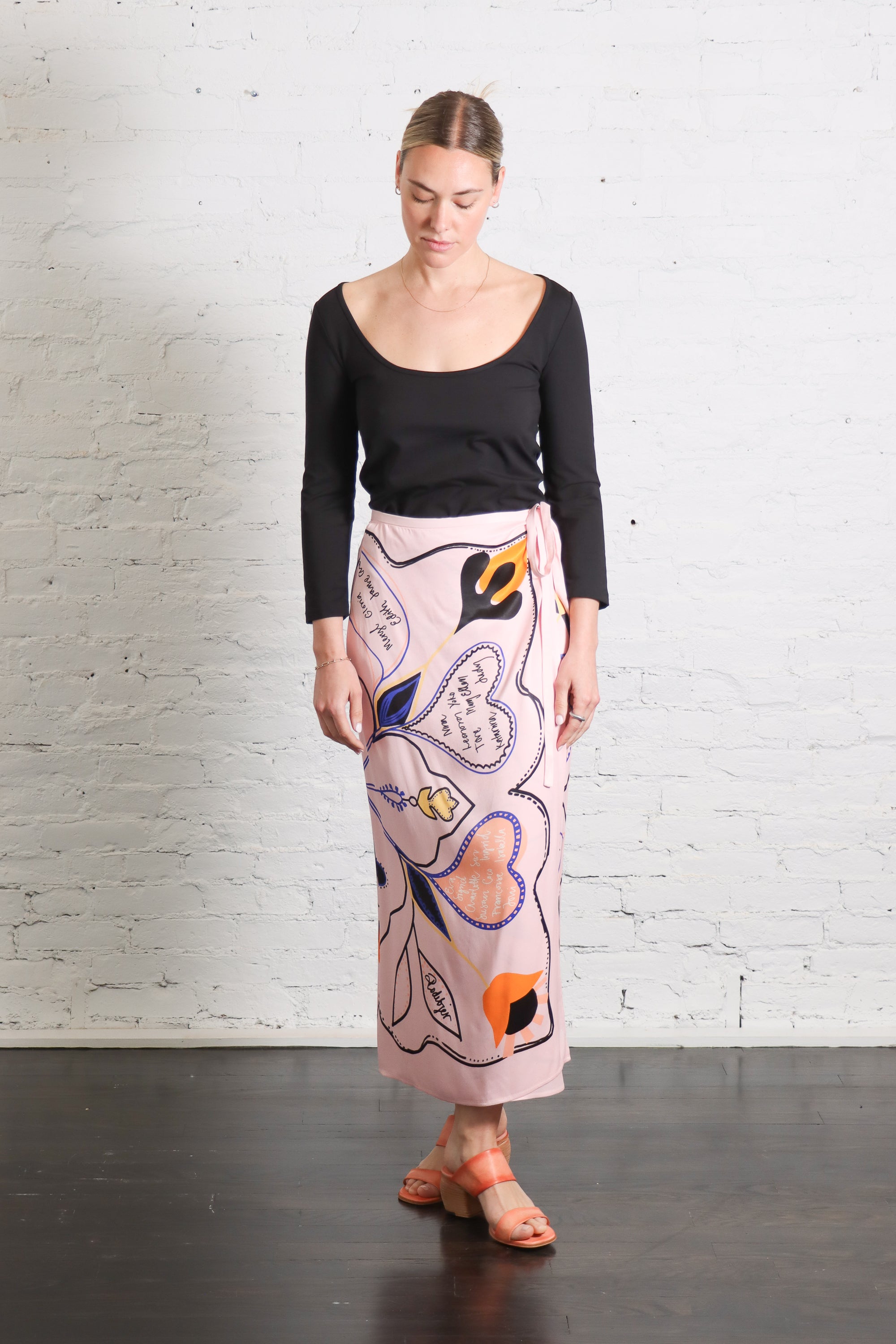 Tove Love Letter Skirt in Cloud Pink by Rodebjer-Rodebjer-Idlewild-Cincinnati