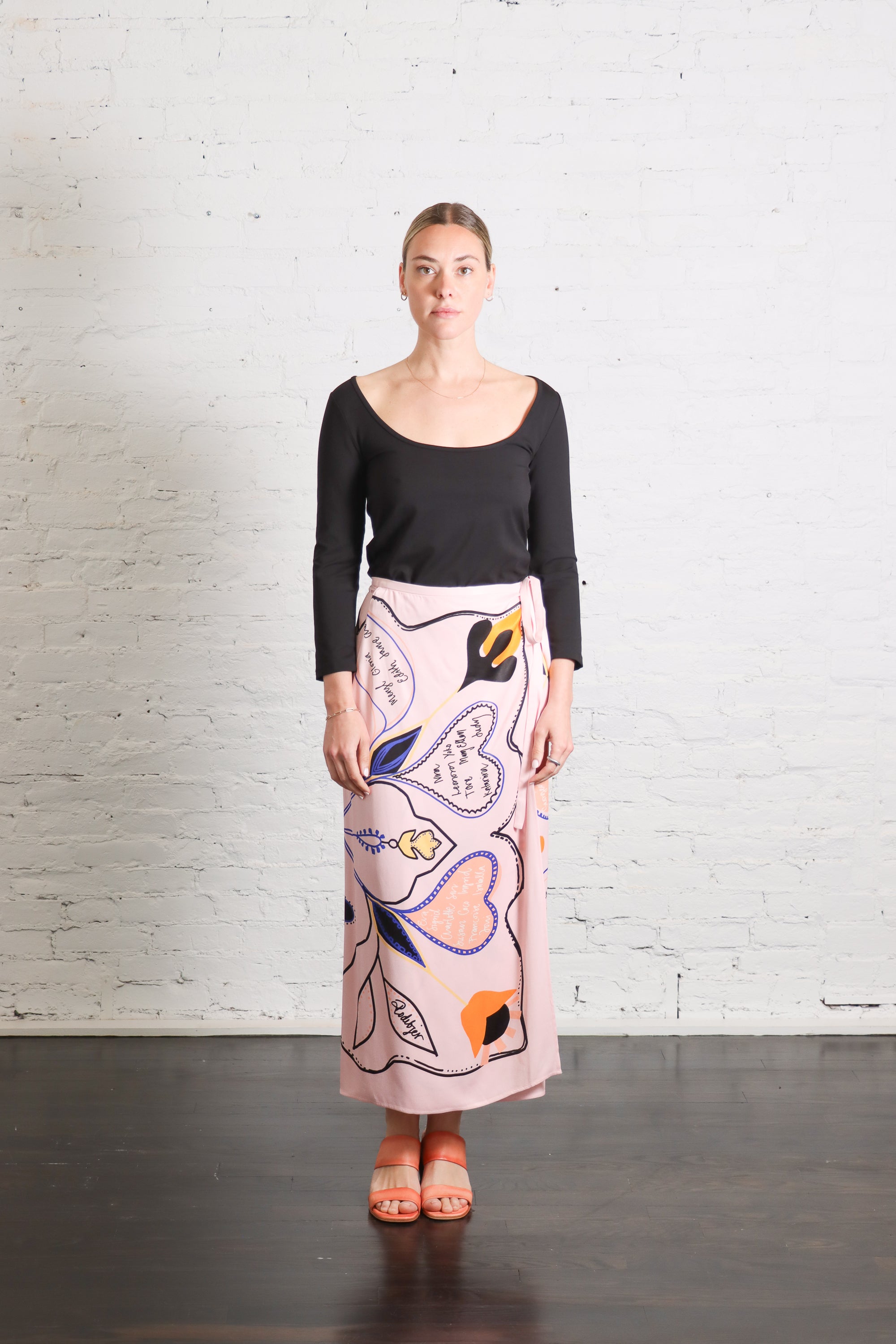 Tove Love Letter Skirt in Cloud Pink by Rodebjer-Rodebjer-Idlewild-Cincinnati