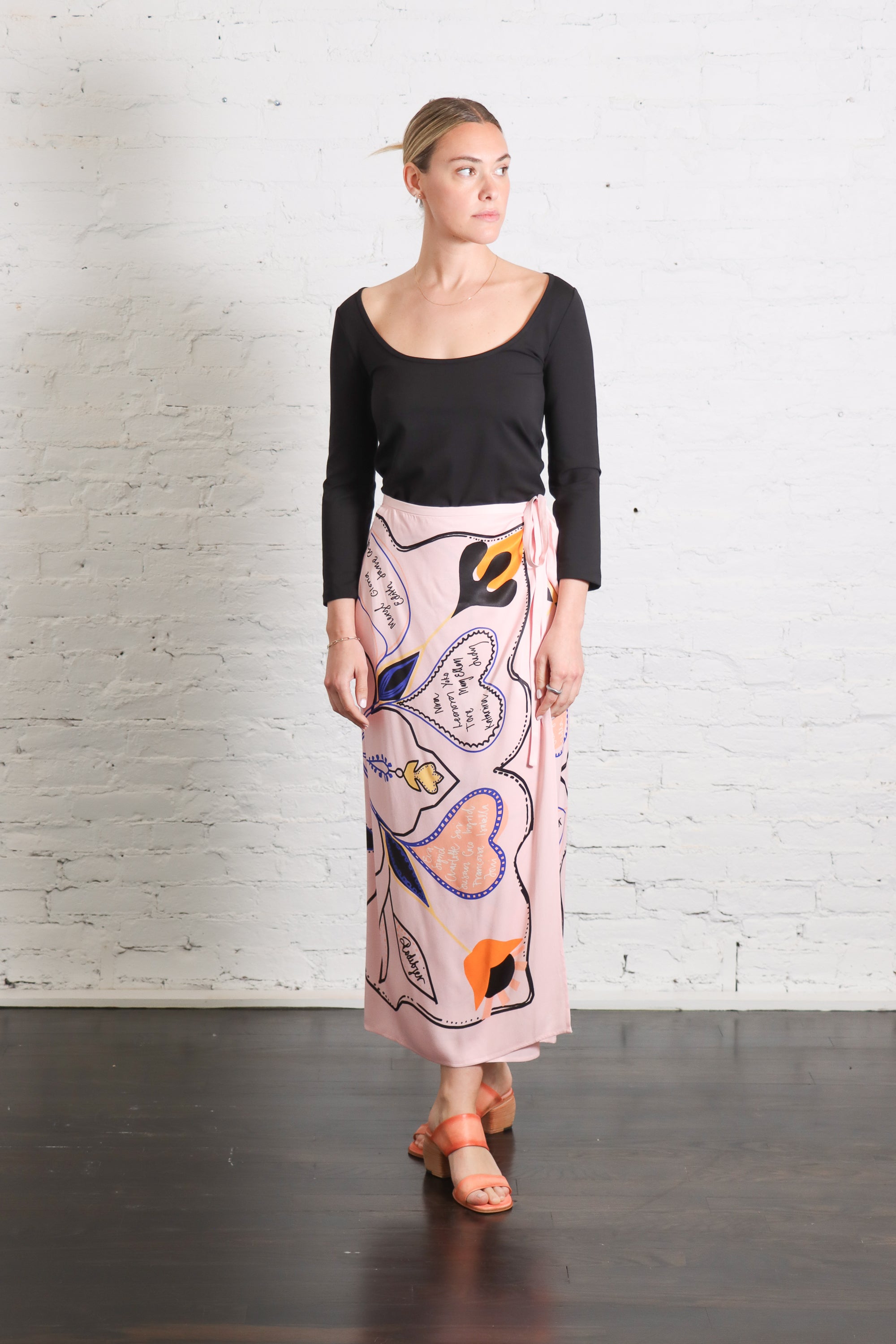 Tove Love Letter Skirt in Cloud Pink by Rodebjer-Rodebjer-Idlewild-Cincinnati
