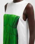 Trompe L'Oeil Dress in Green Multi by Tibi-Tibi-Idlewild