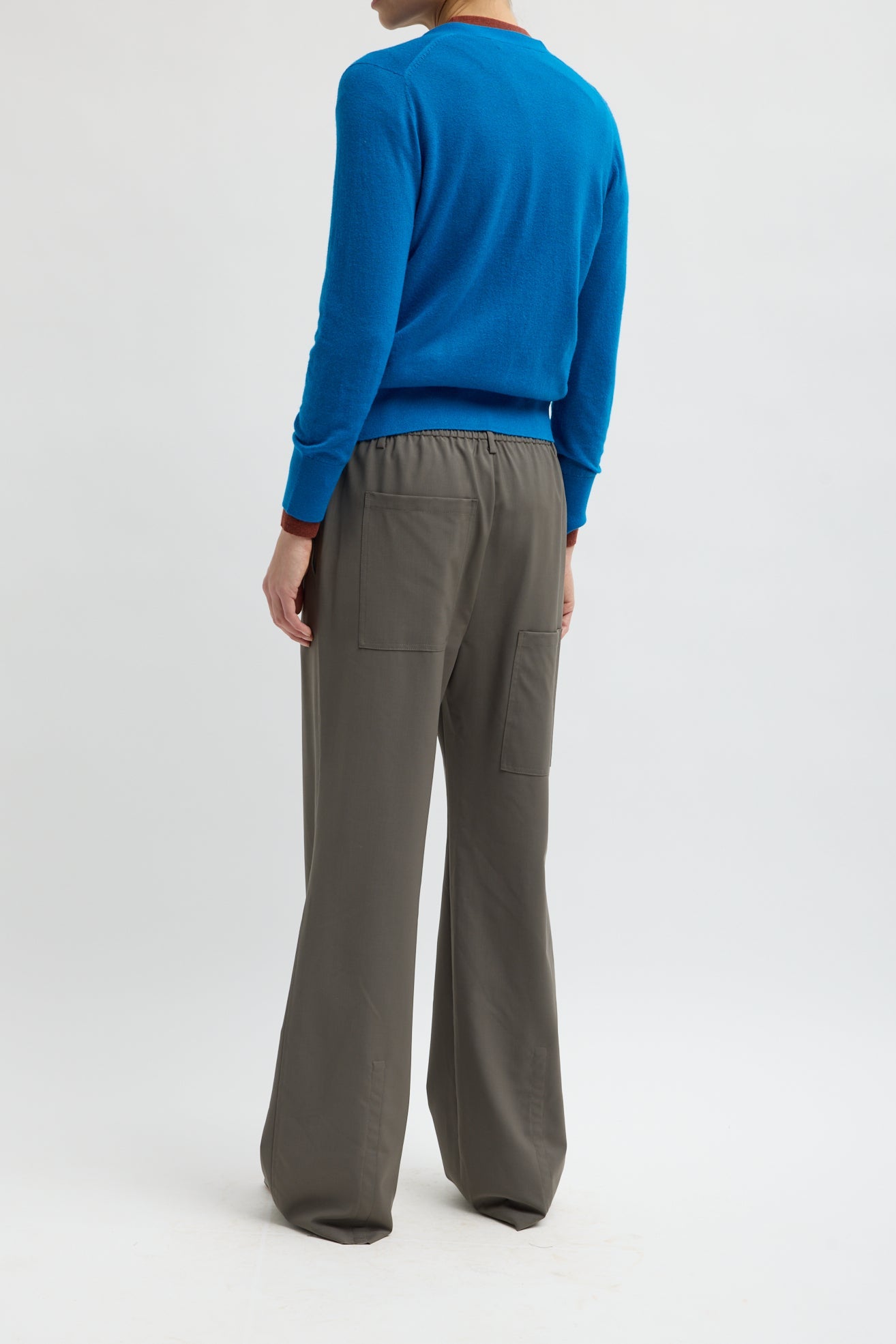 Tropical Wool Charles Trouser in Dark Stone by Tibi-Tibi-Idlewild-Cincinnati