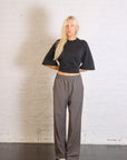 Tropical Wool Charles Trouser in Dark Stone by Tibi-Tibi-Idlewild-Cincinnati