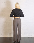 Tropical Wool Charles Trouser in Dark Stone by Tibi-Tibi-Idlewild-Cincinnati