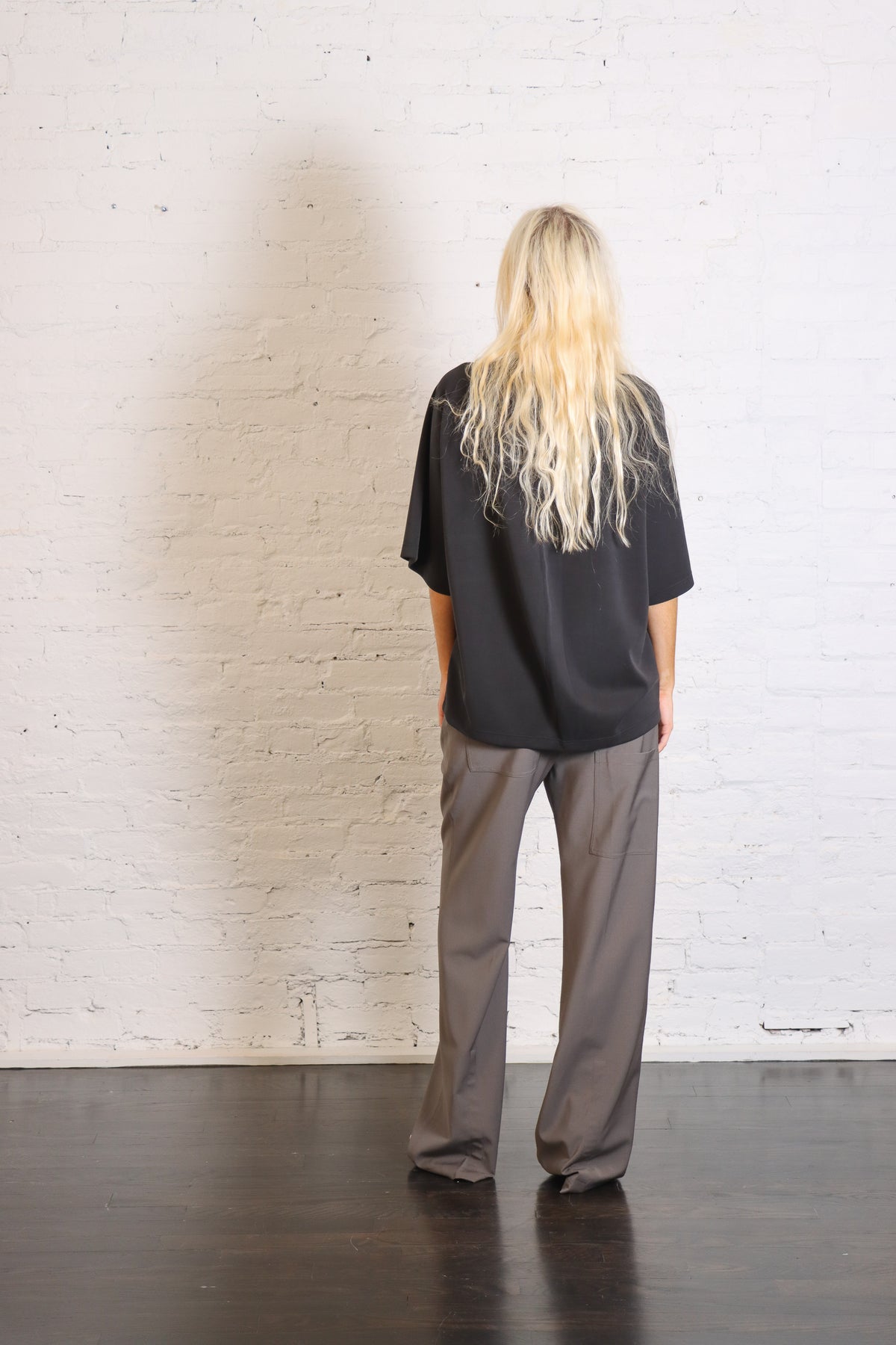 Tropical Wool Charles Trouser in Dark Stone by Tibi-Tibi-Idlewild-Cincinnati