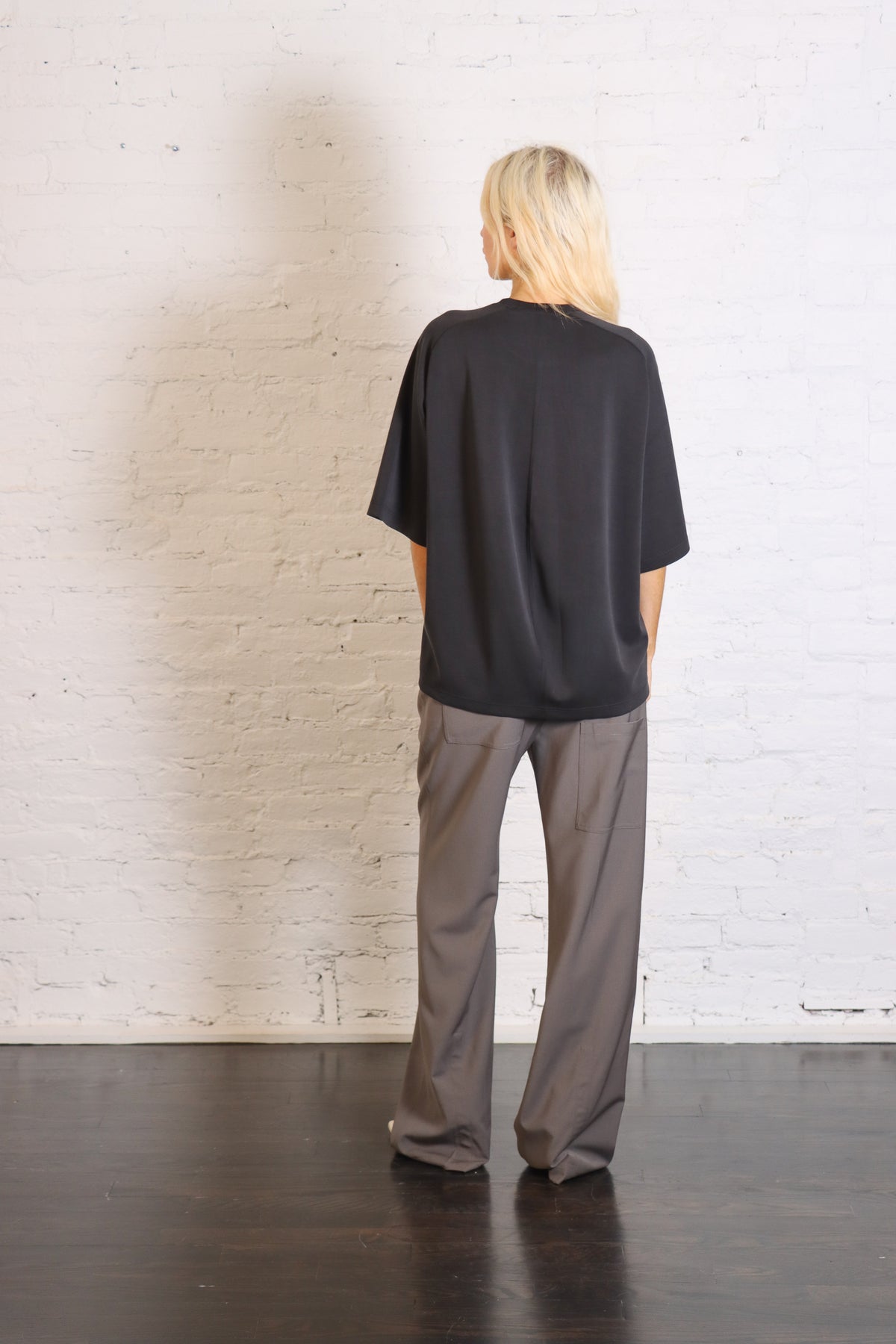 Tropical Wool Charles Trouser in Dark Stone by Tibi-Tibi-Idlewild-Cincinnati