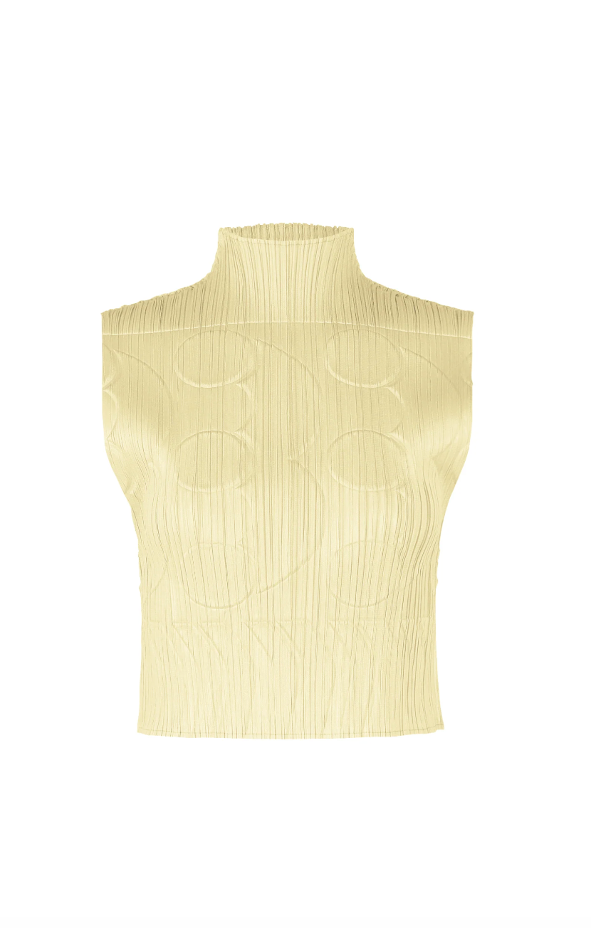 Tune Shirt in Ivory by Pleats Please Issey Miyake-Tops-Pleats Please Issey Miyake-Idlewild