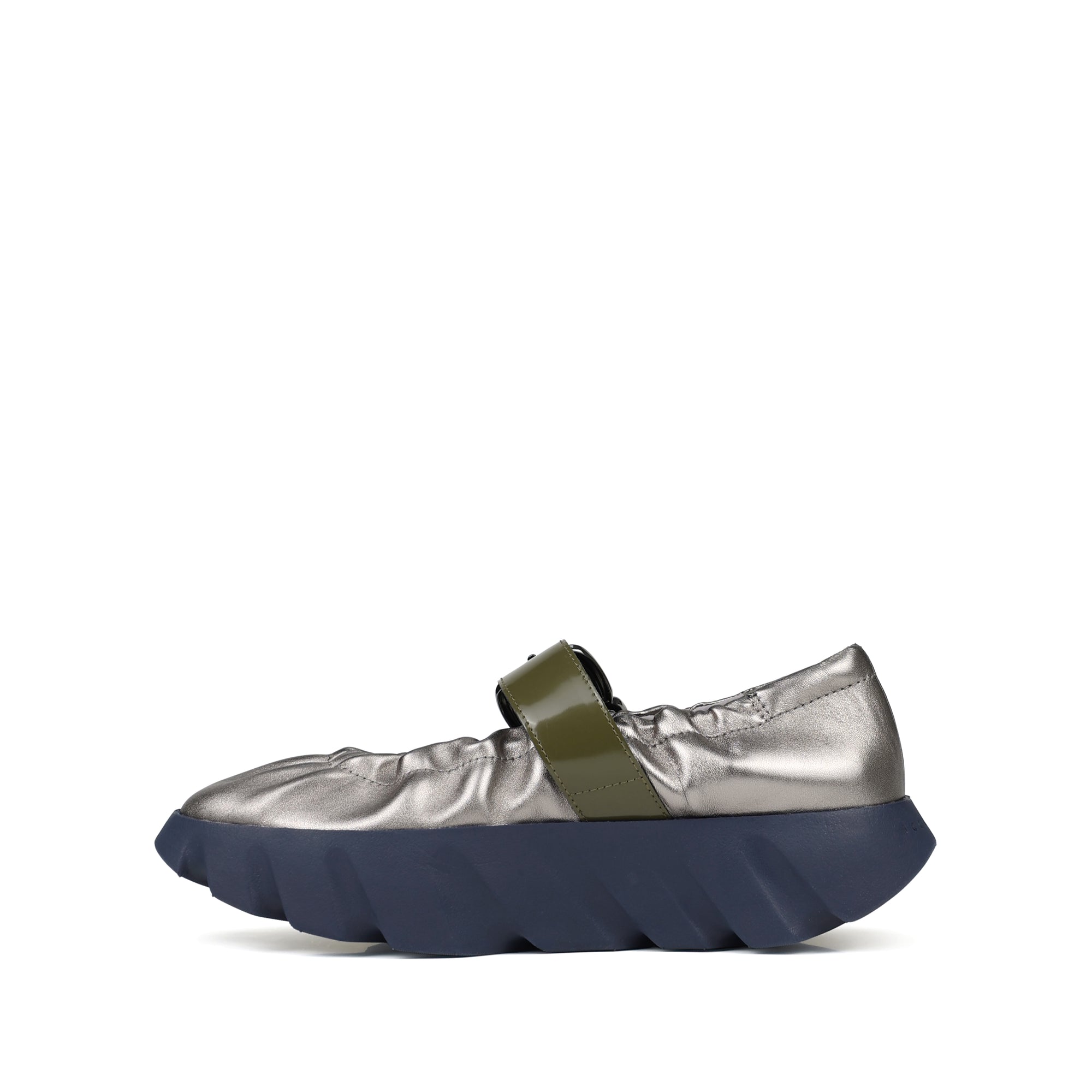 Tura Cove Platform Flat in Gun Metal by 4CCCCEES-4CCCCEES-Idlewild