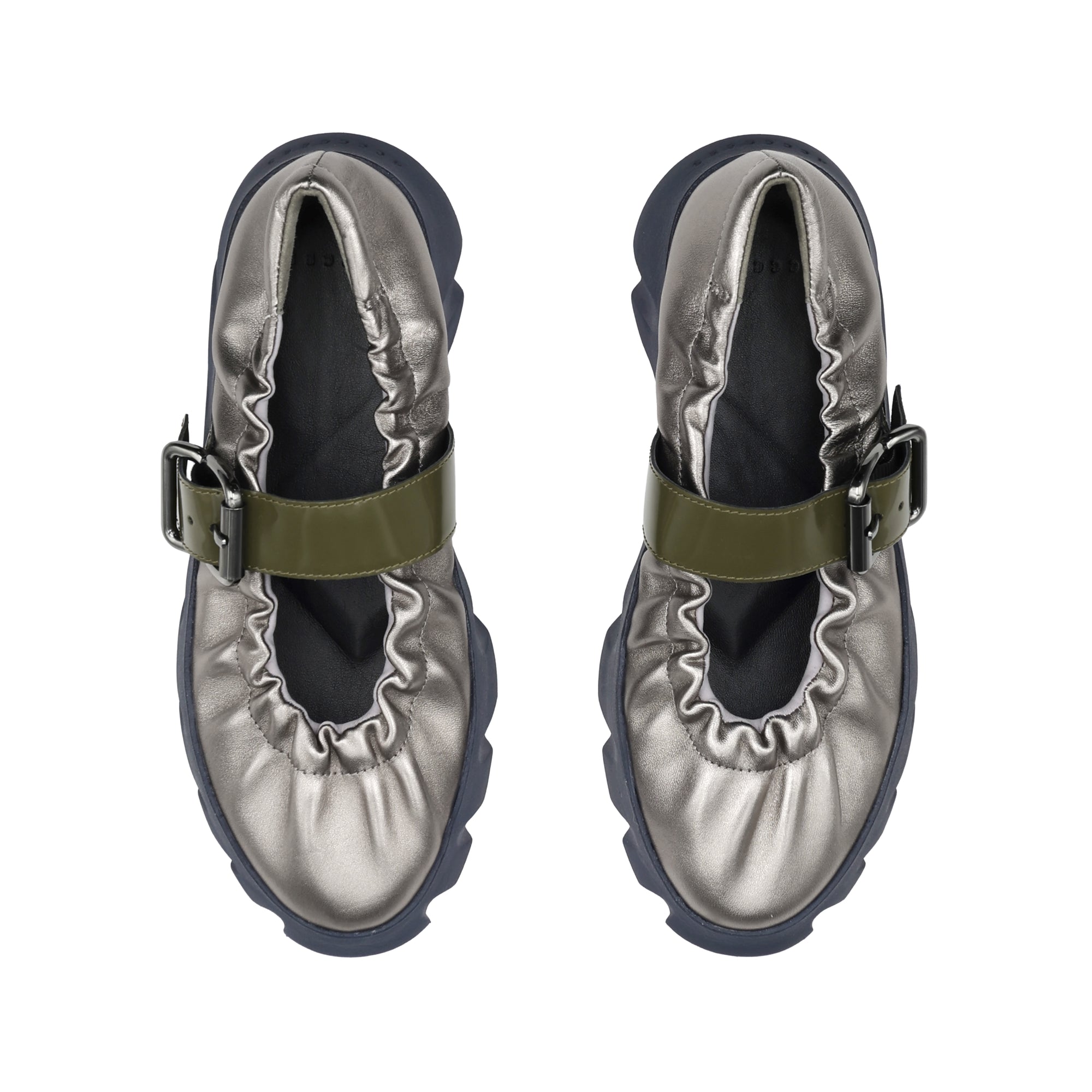 Tura Cove Platform Flat in Gun Metal by 4CCCCEES-4CCCCEES-Idlewild