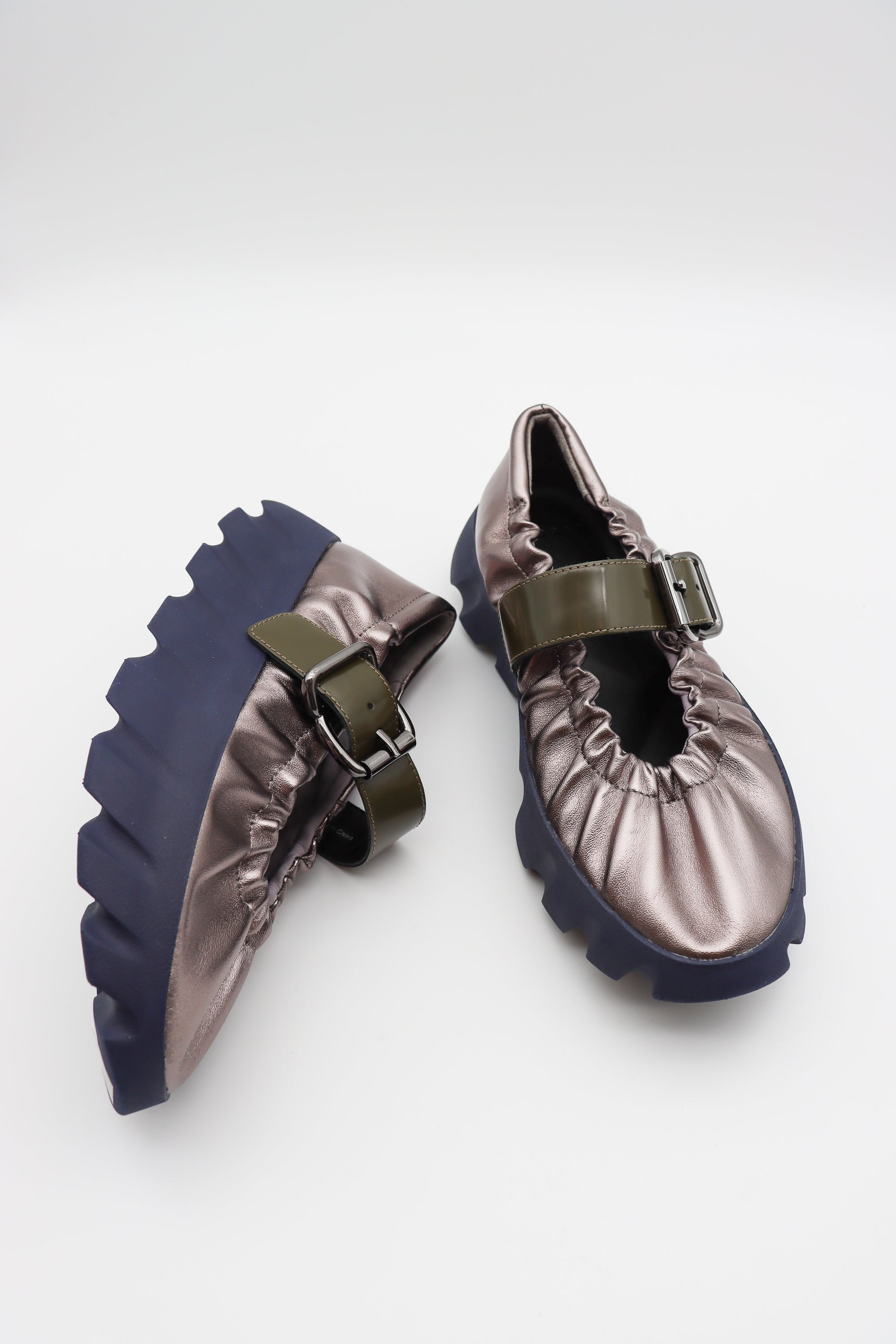 Tura Cove Platform Flat in Gun Metal by 4CCCCEES-4CCCCEES-Idlewild-Cincinnati