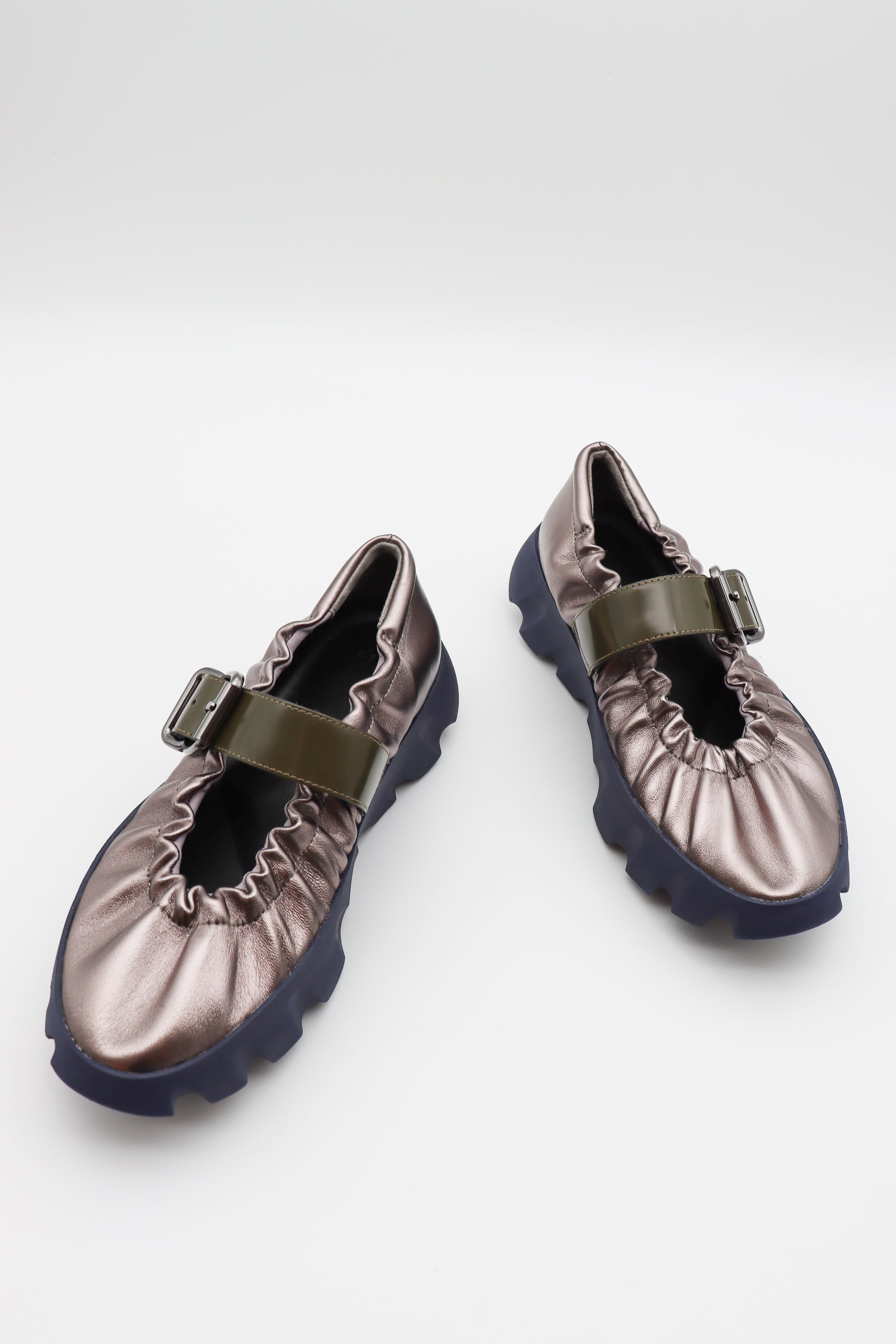 Tura Cove Platform Flat in Gun Metal by 4CCCCEES-4CCCCEES-Idlewild-Cincinnati