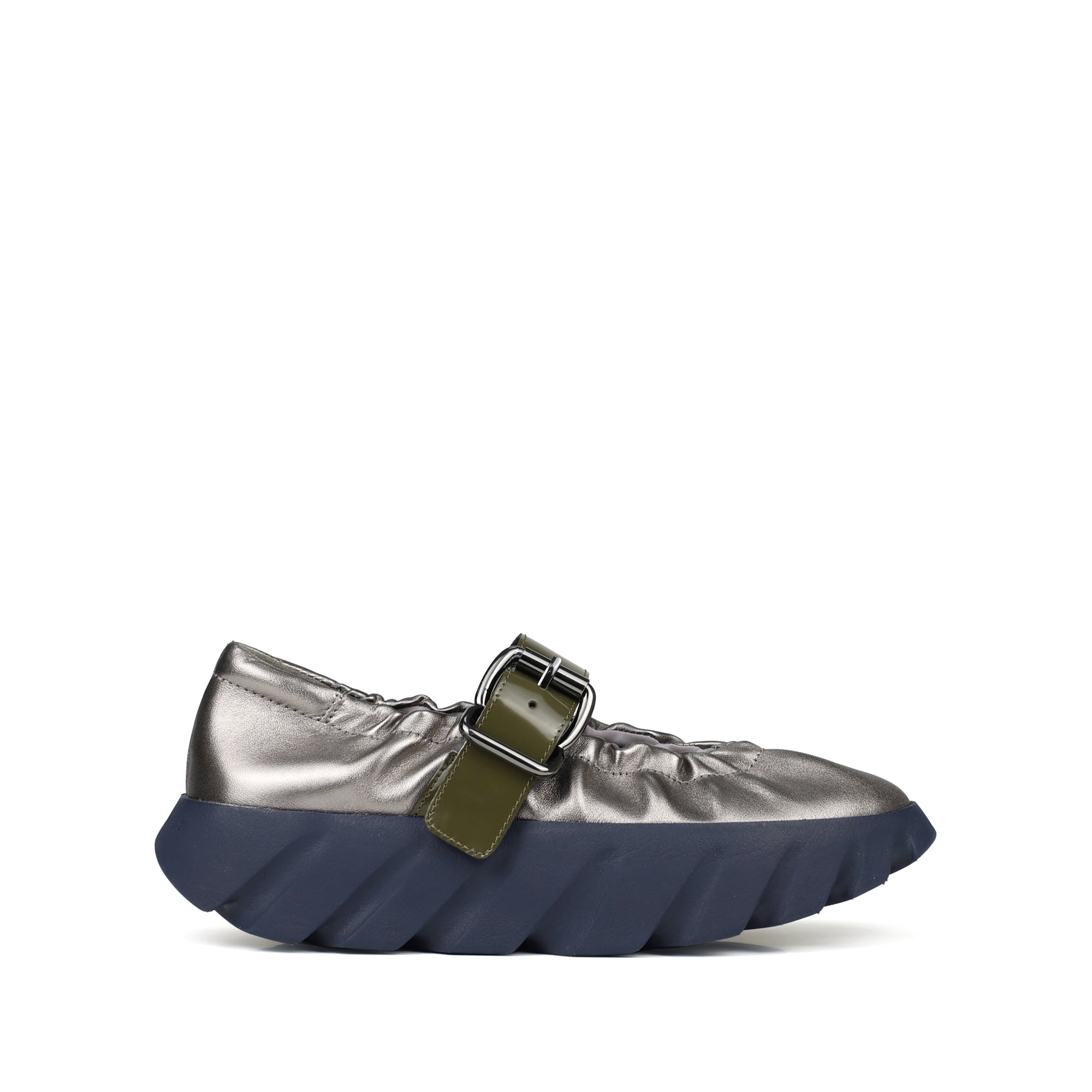 Tura Cove Platform Flat in Gun Metal by 4CCCCEES-4CCCCEES-Idlewild