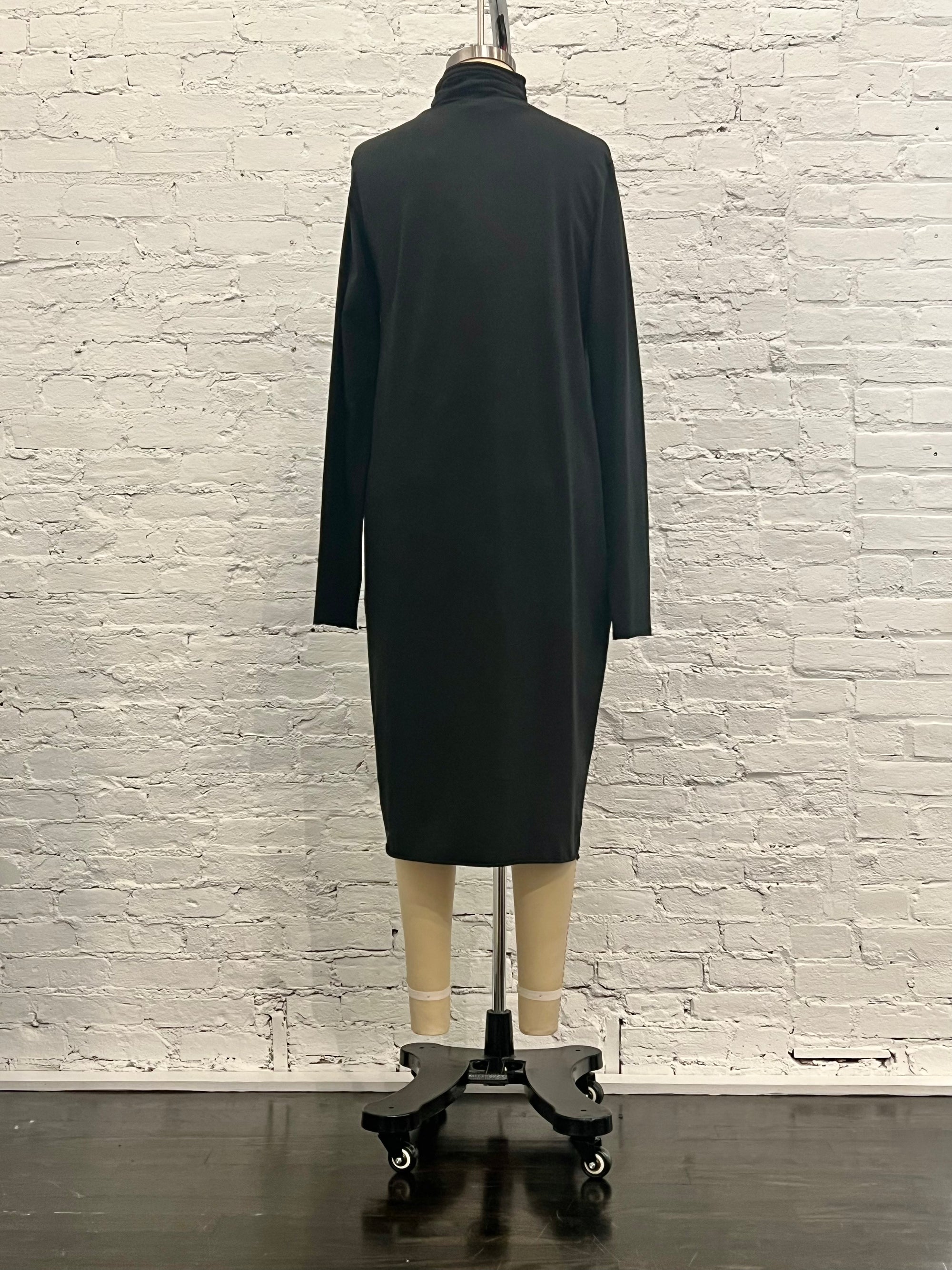 Turtleneck Midi Dress in Black by Sanctamuerte-SANCTAMUERTE-Idlewild-Cincinnati