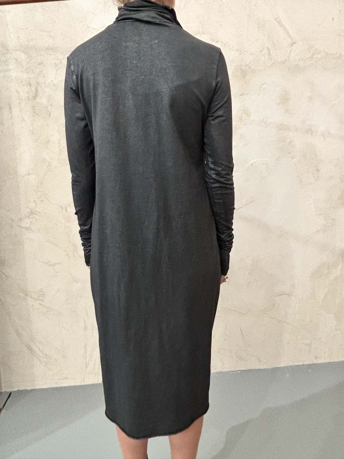 Turtleneck Midi Dress in Black by Sanctamuerte-SANCTAMUERTE-Idlewild-Cincinnati