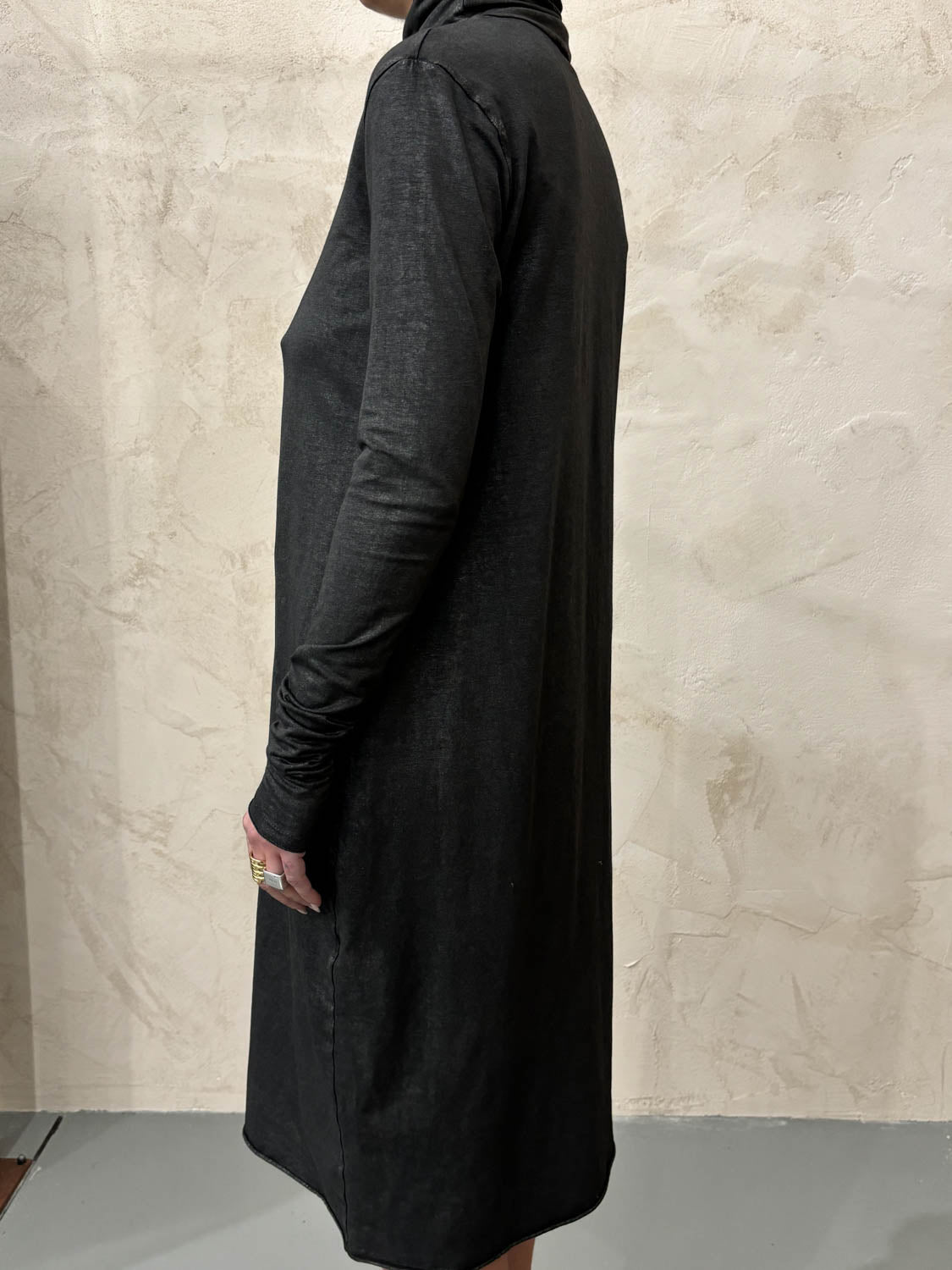 Turtleneck Midi Dress in Black by Sanctamuerte-SANCTAMUERTE-Idlewild-Cincinnati